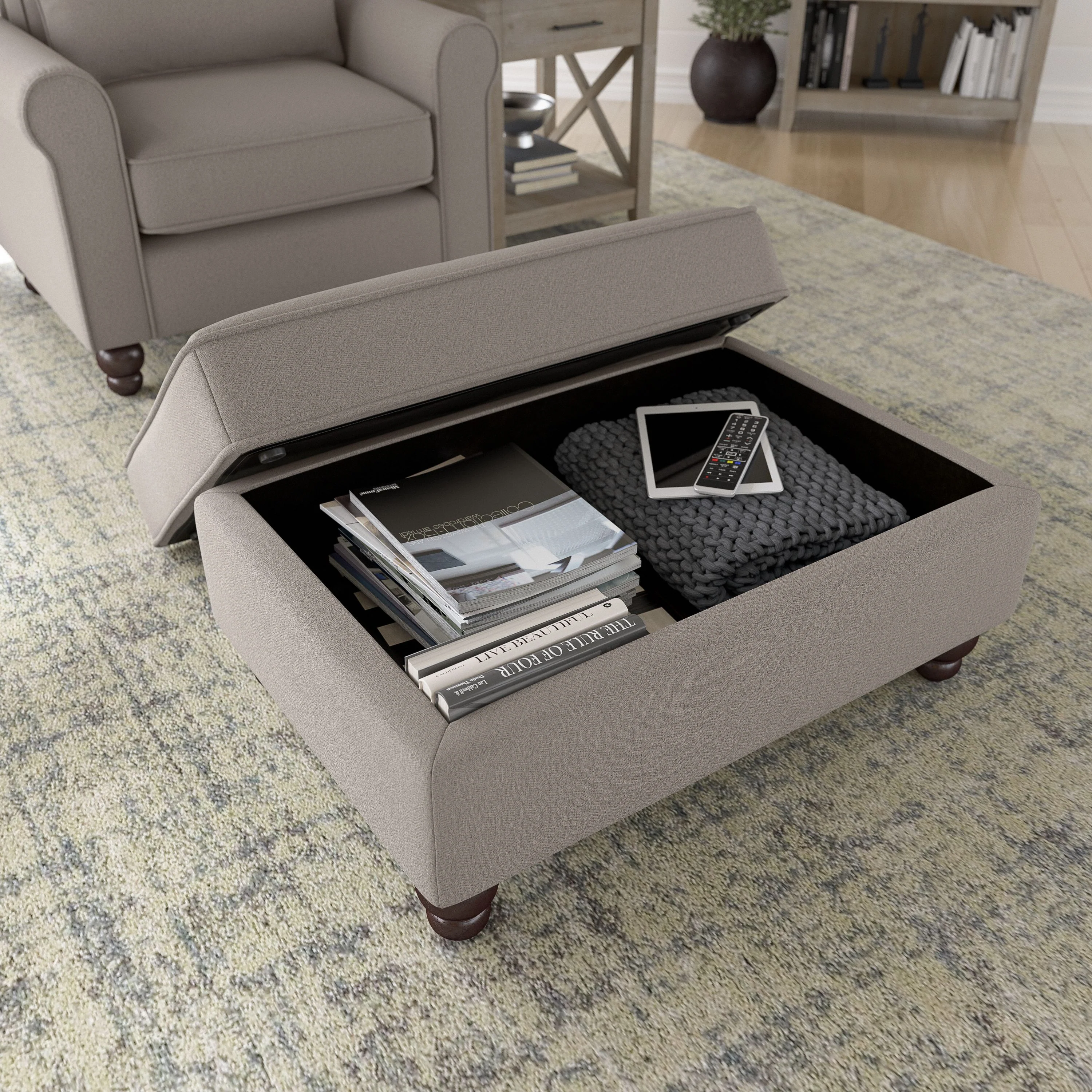 Hudson Storage Ottoman