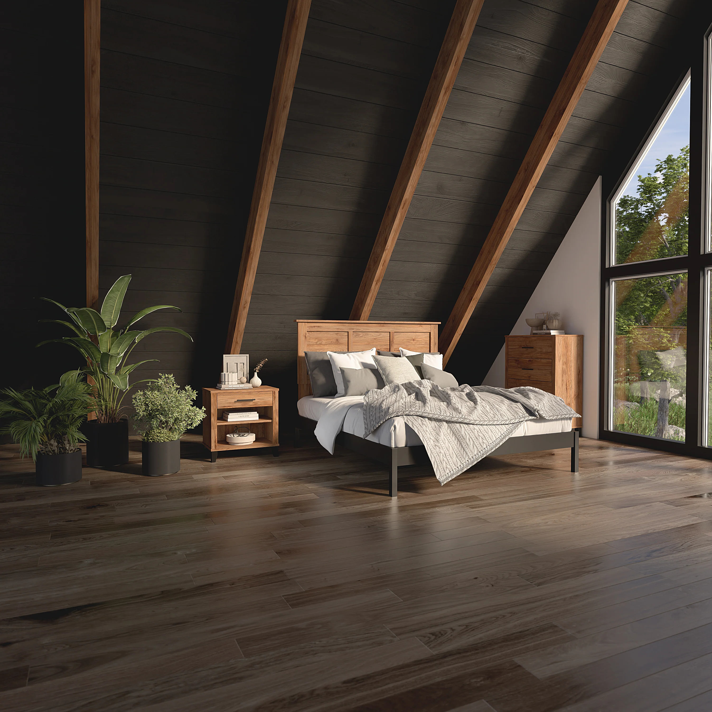 Somerset Full/Queen Size Headboard, Dresser and Nightstand Bedroom Set