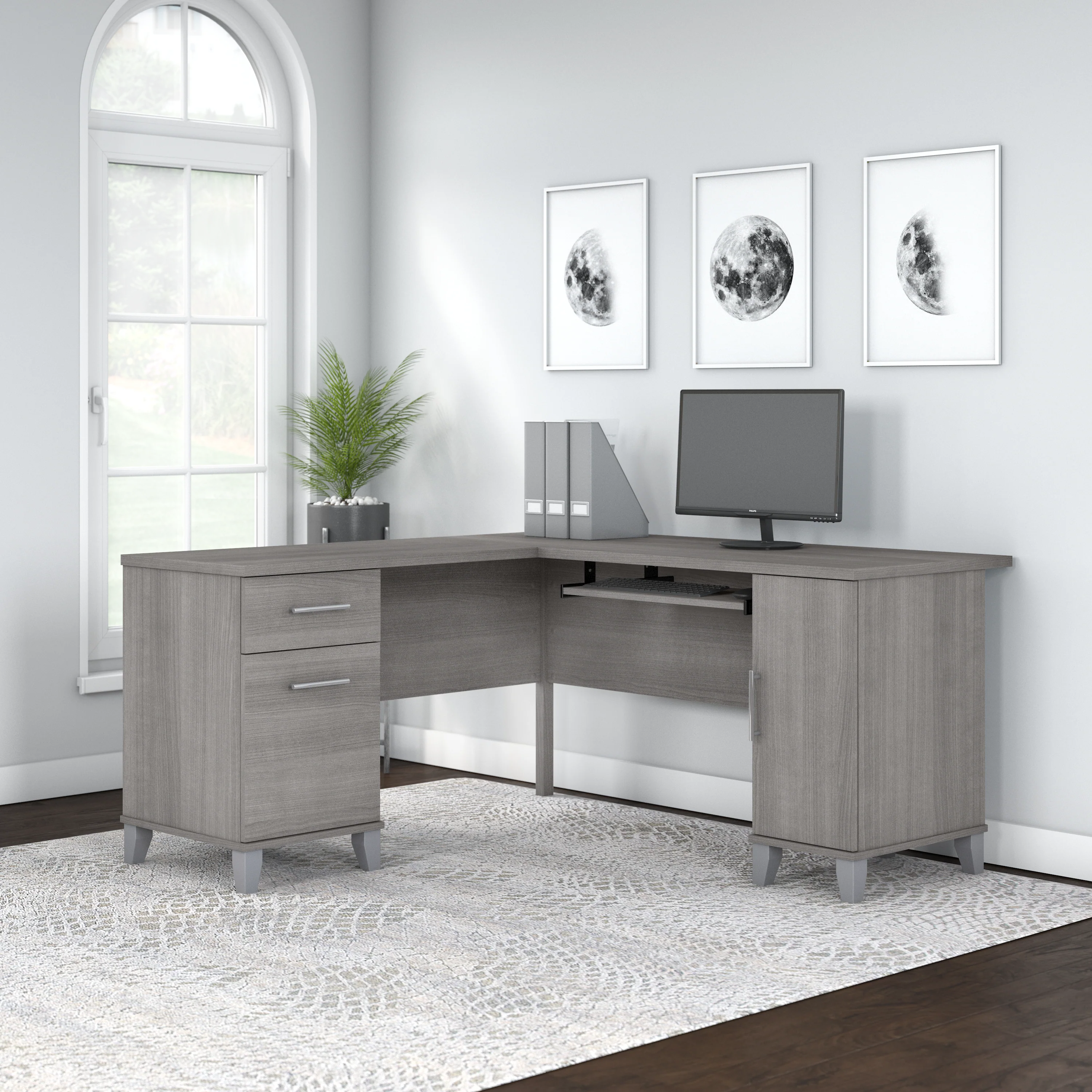 Somerset 60W L Shaped Desk with Storage
