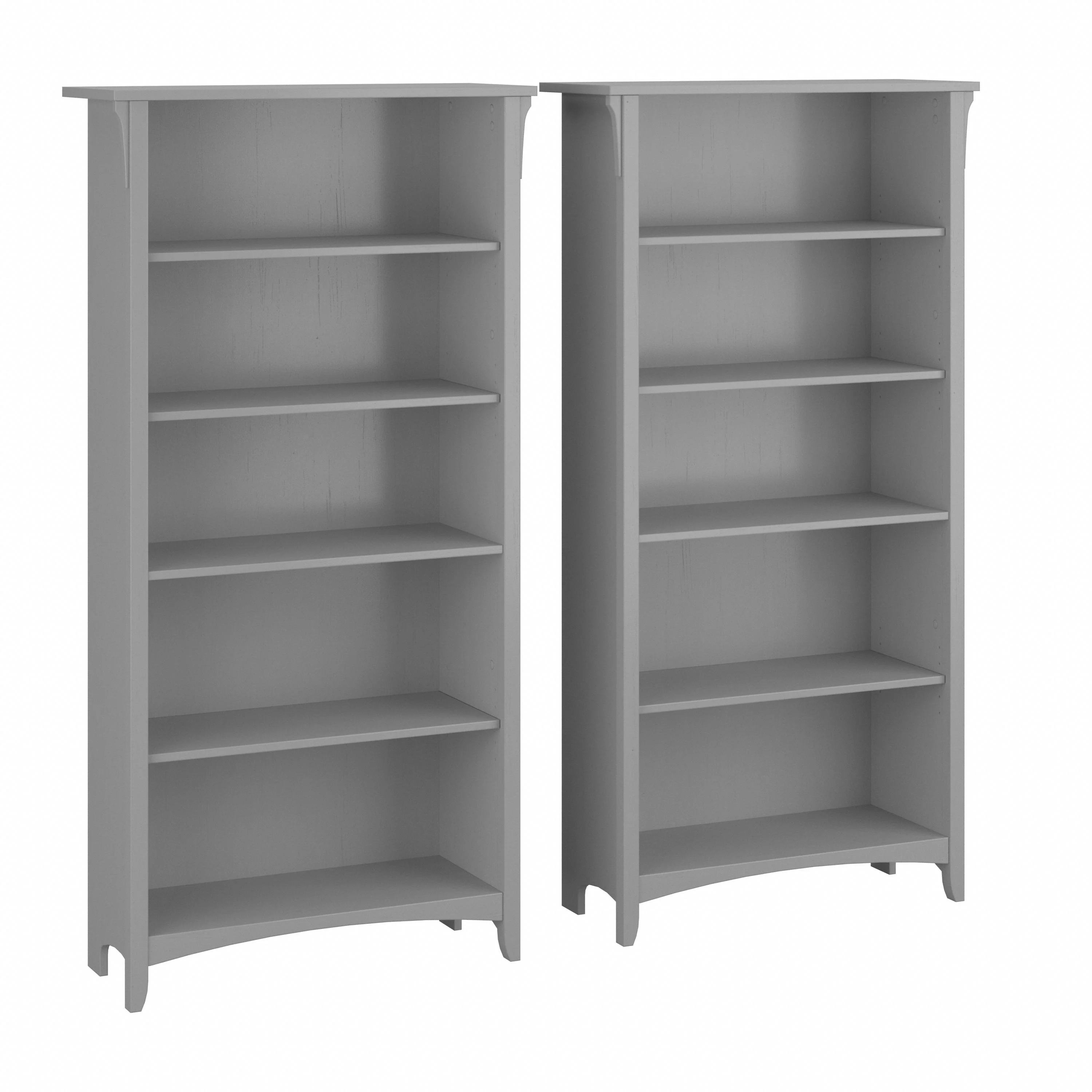 Salinas Tall 5 Shelf Bookcase - Set of 2