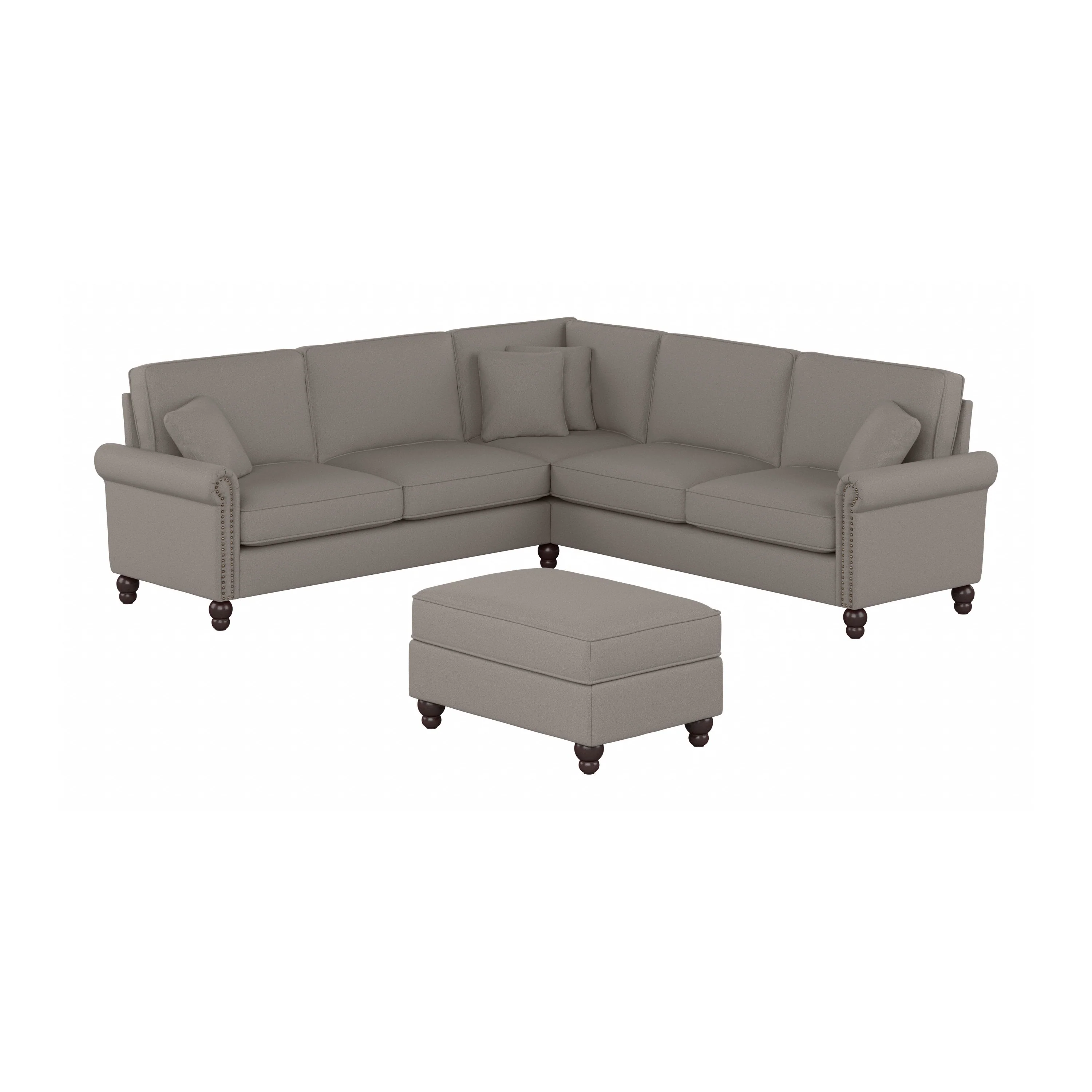 Coventry 99W L Shaped Sectional Couch with Ottoman