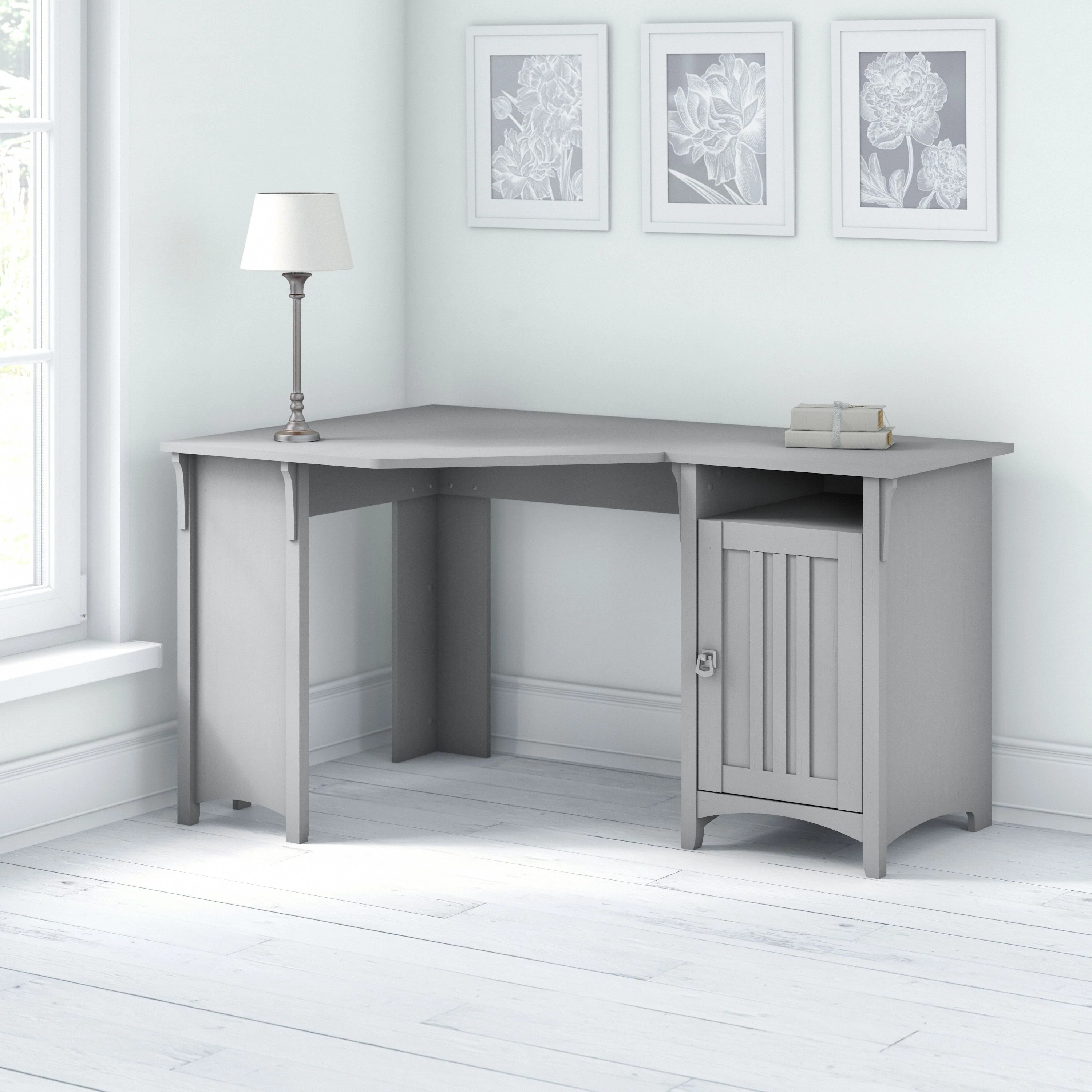 Salinas 55W Corner Desk with Storage