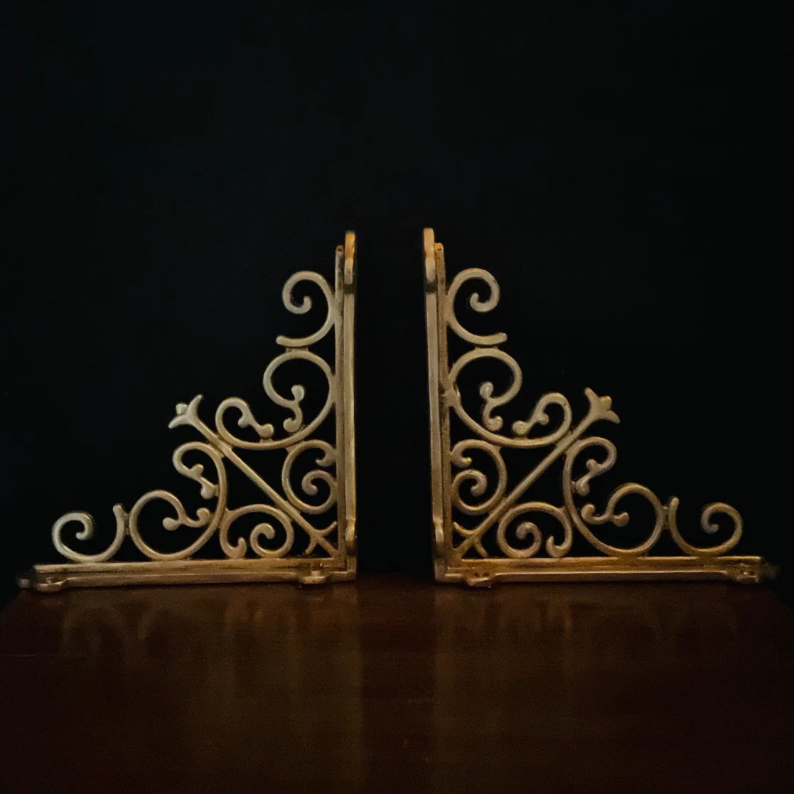 Brass Brackets Hanger - Holder  (Set of 2)
