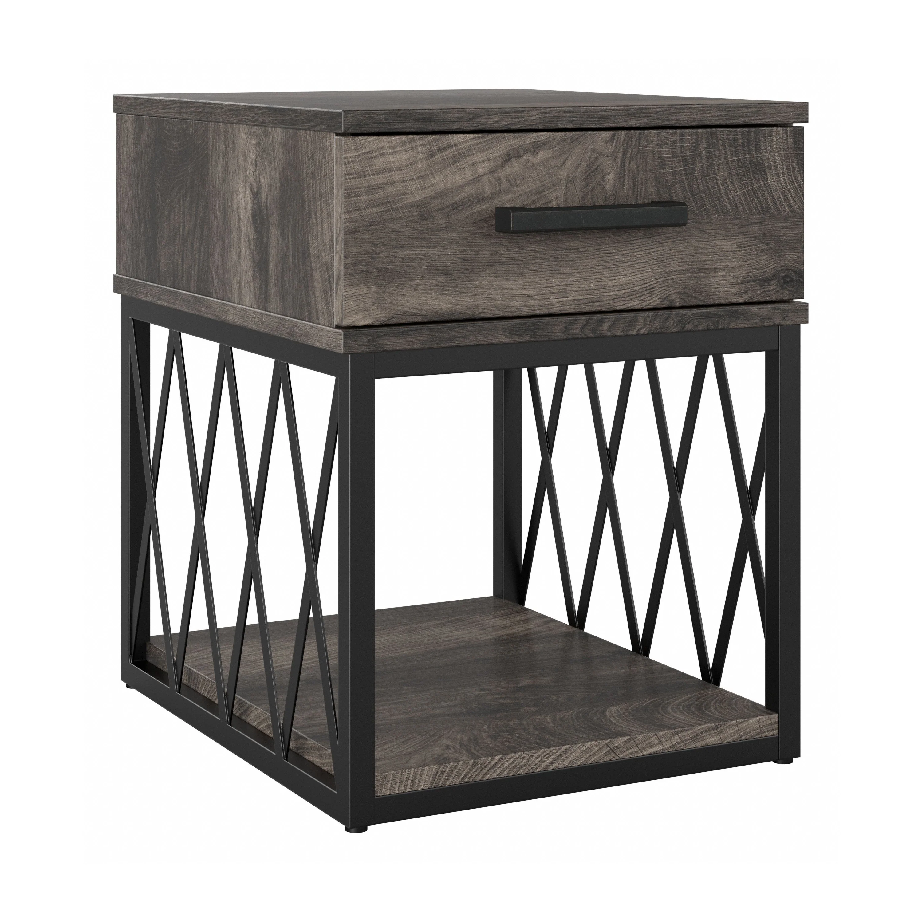 City Park Industrial End Table with Drawer