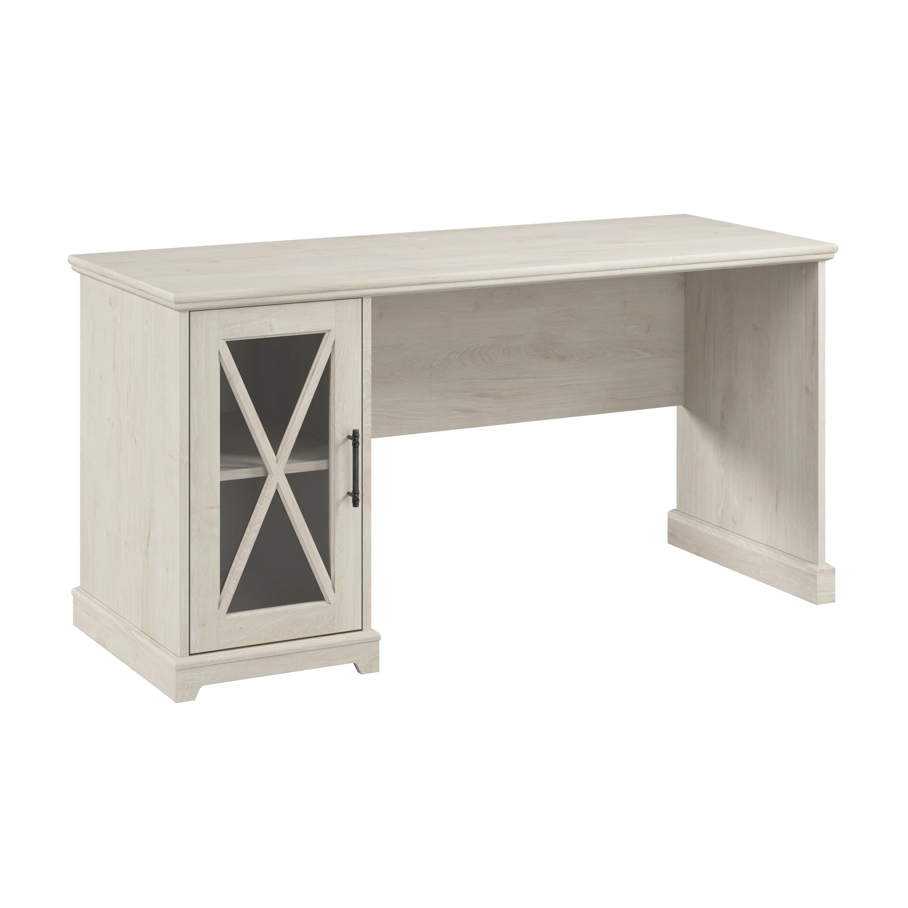 Lennox 60W Farmhouse Desk with Storage Cabinet