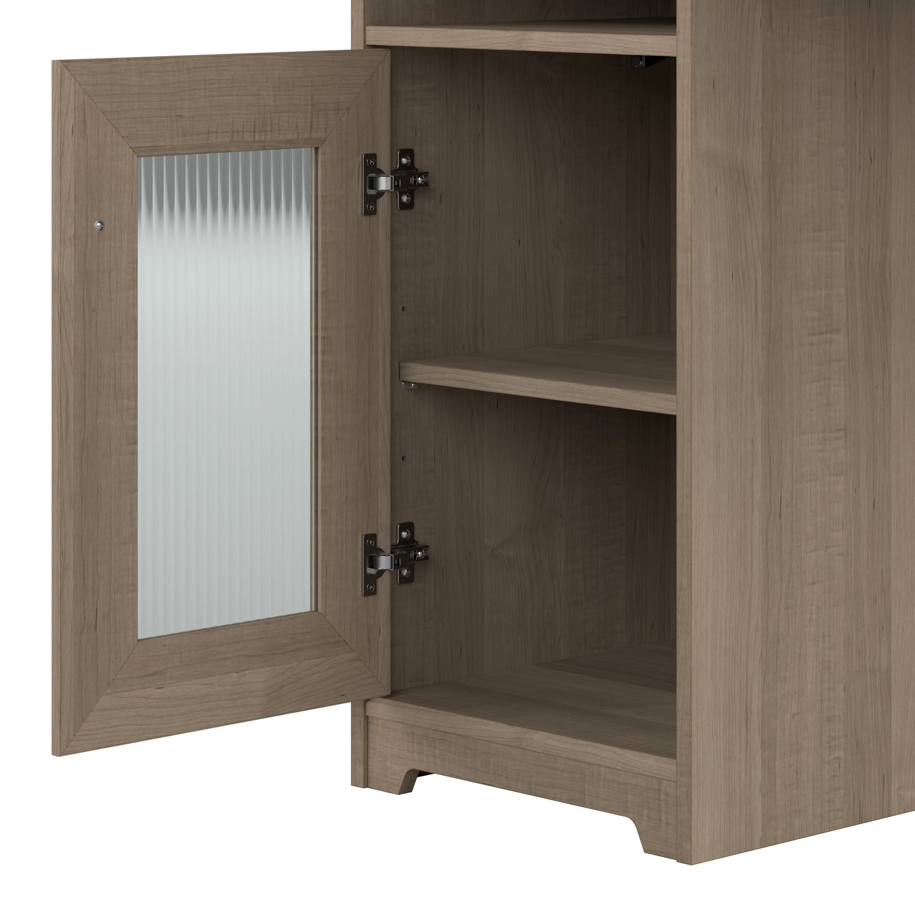 Cabot 60W L Shaped Computer Desk with Hutch, File Cabinet and Bookcase