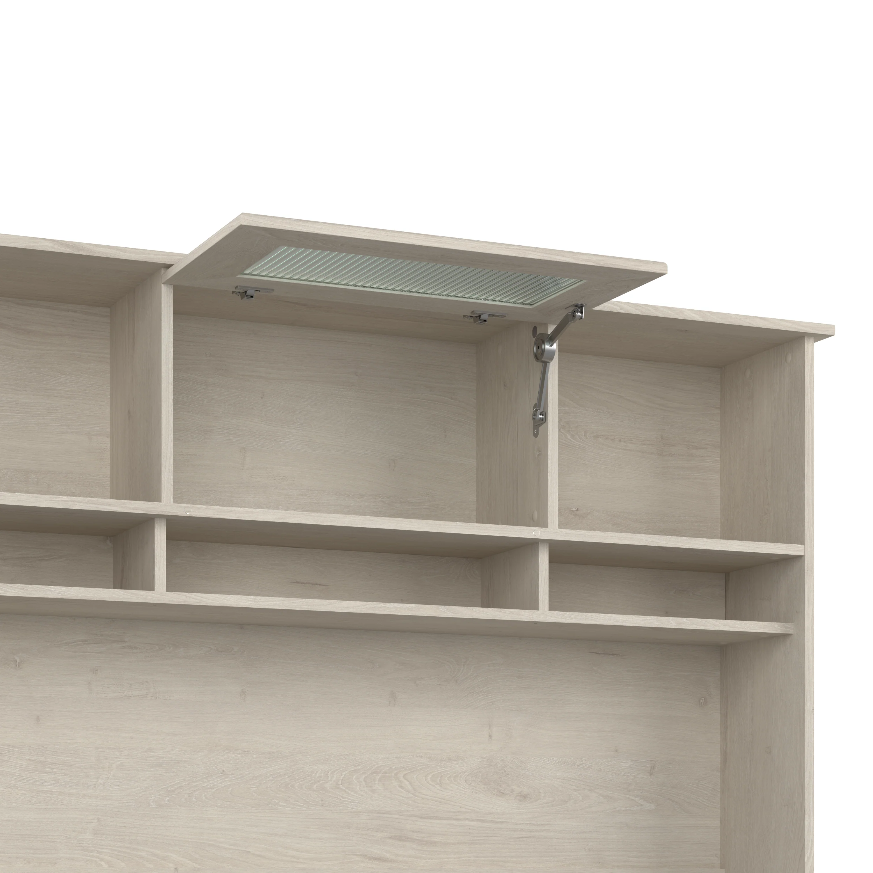 Cabot 60W L Shaped Computer Desk with Hutch and 5 Shelf Bookcase