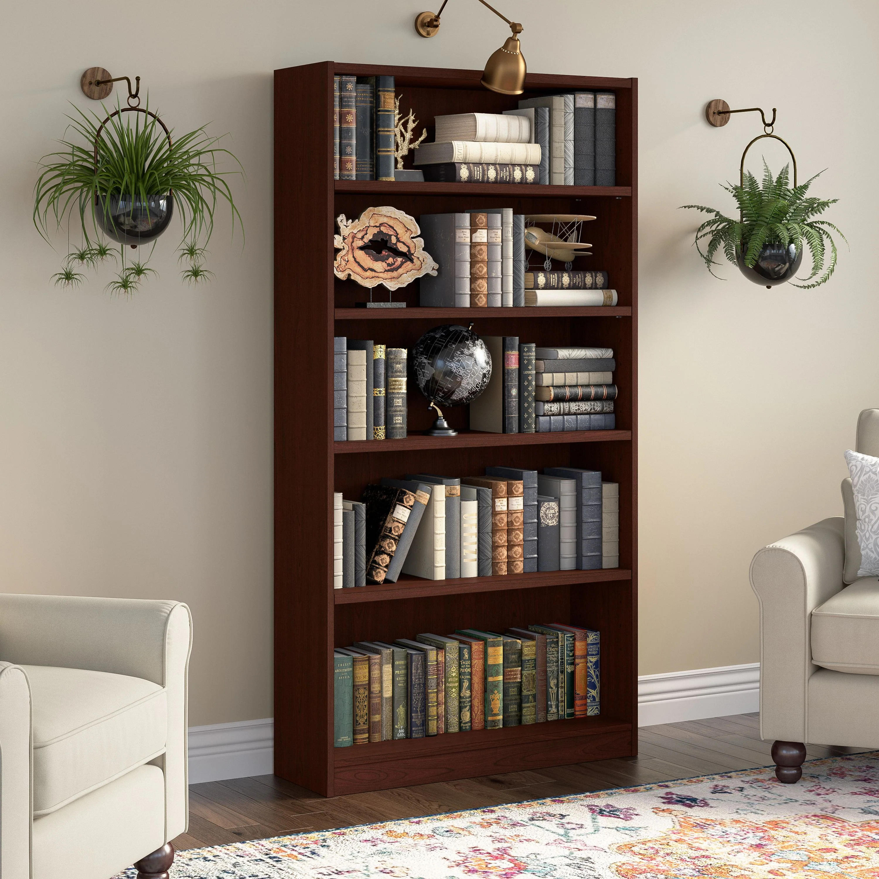 Universal Tall 5 Shelf Bookcase