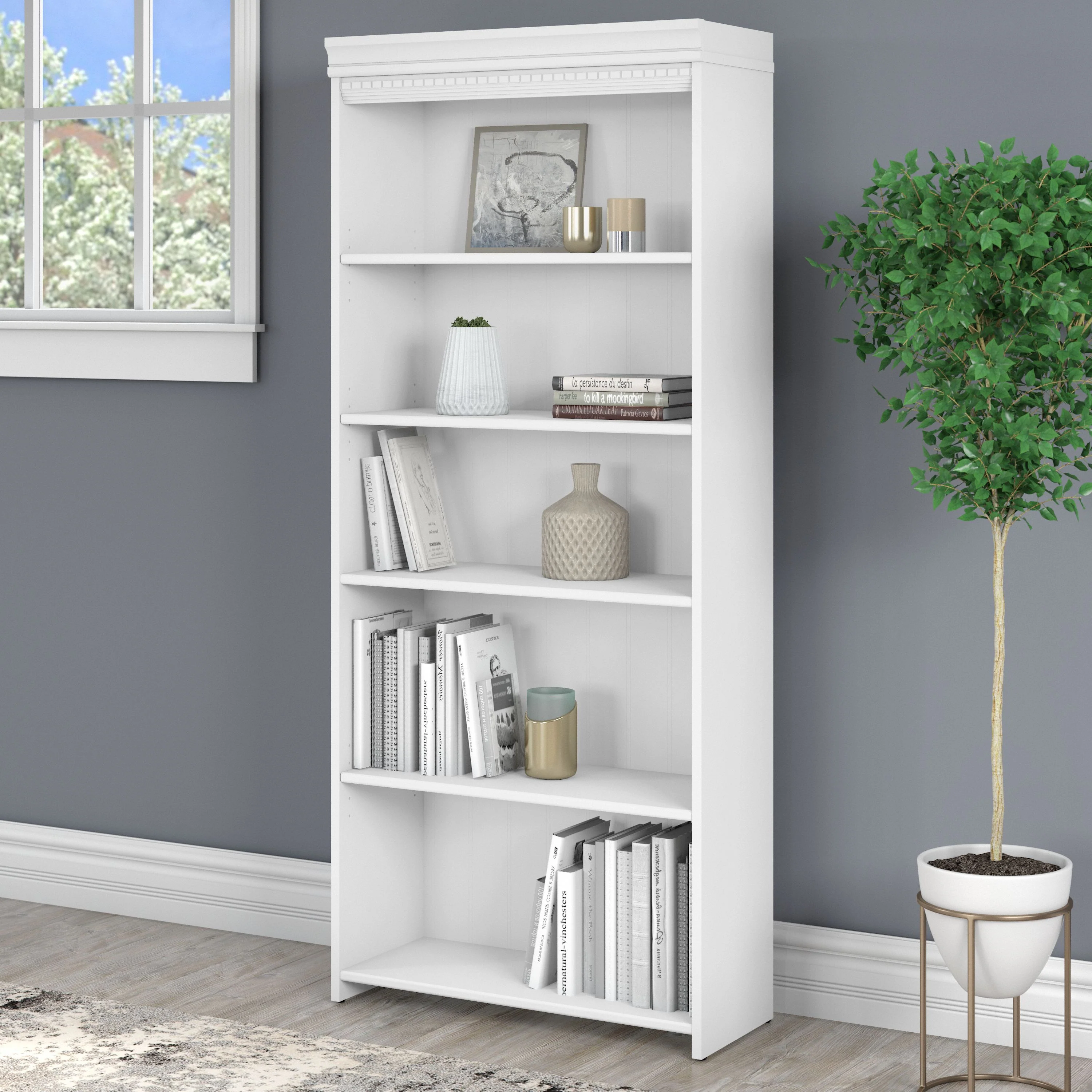 Fairview Tall 5 Shelf Bookcase
