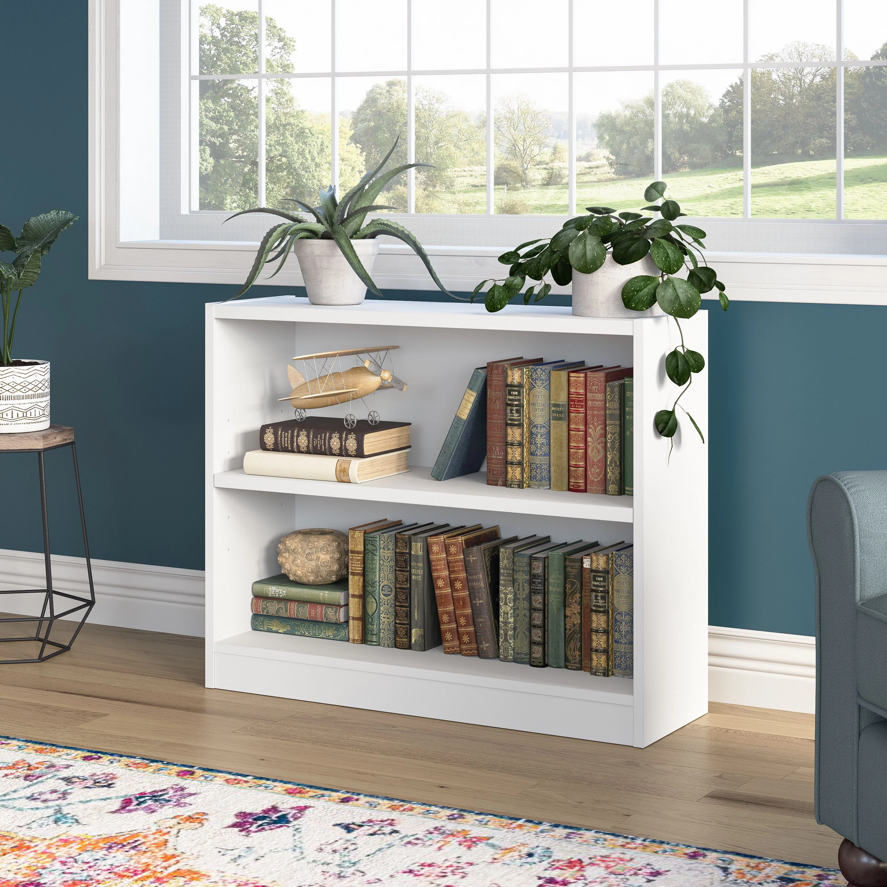 Universal Small 2 Shelf Bookcase