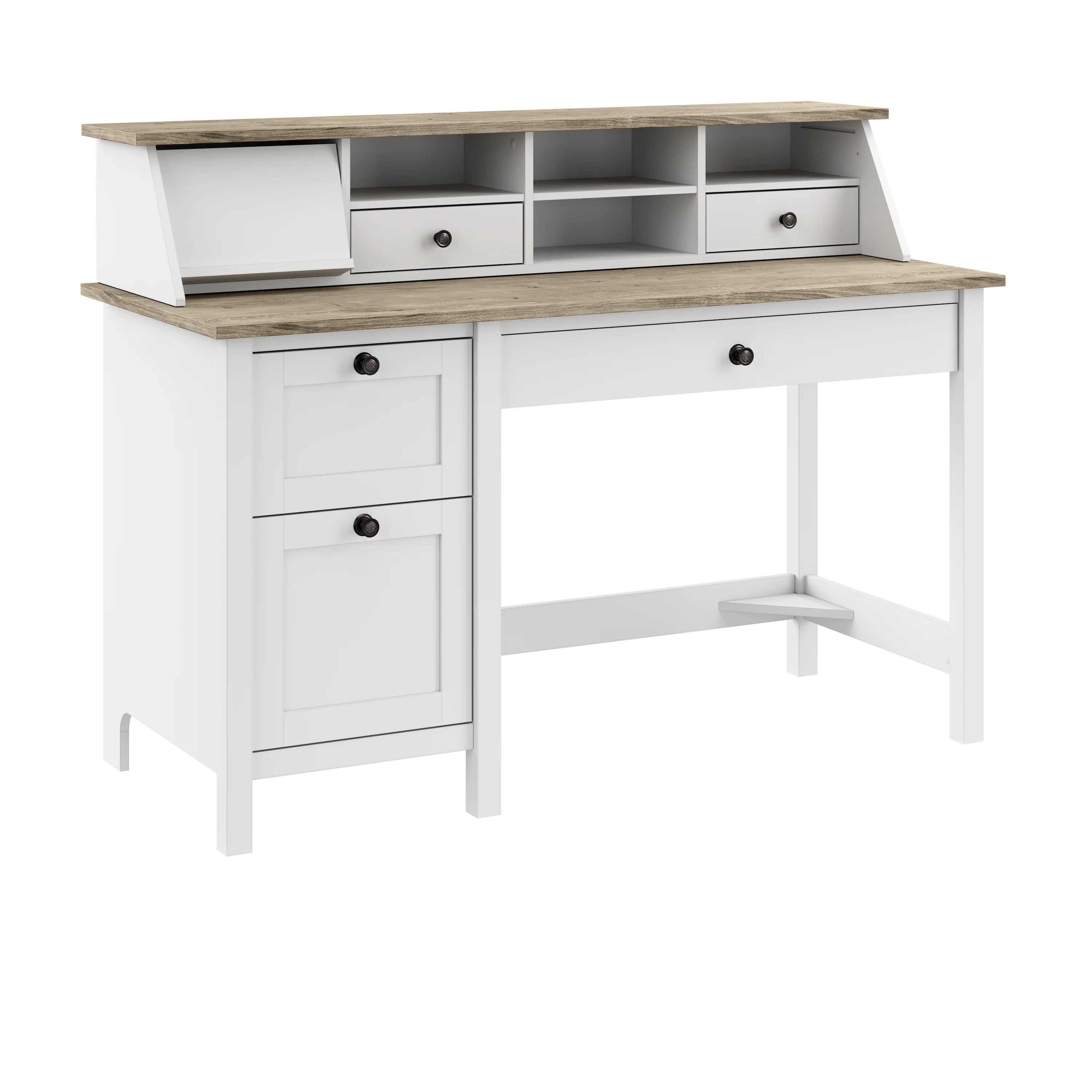 Mayfield 54W Computer Desk with Drawers and Desktop Organizer