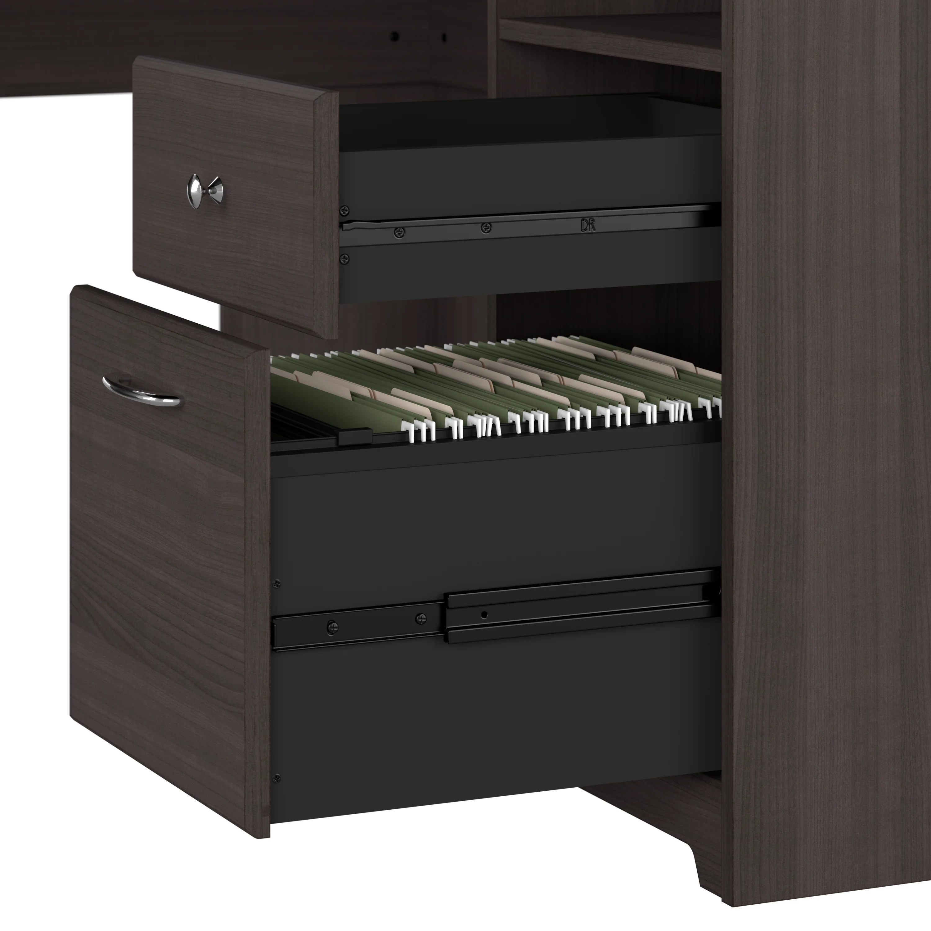 Cabot 60W L Shaped Computer Desk with Hutch and Storage
