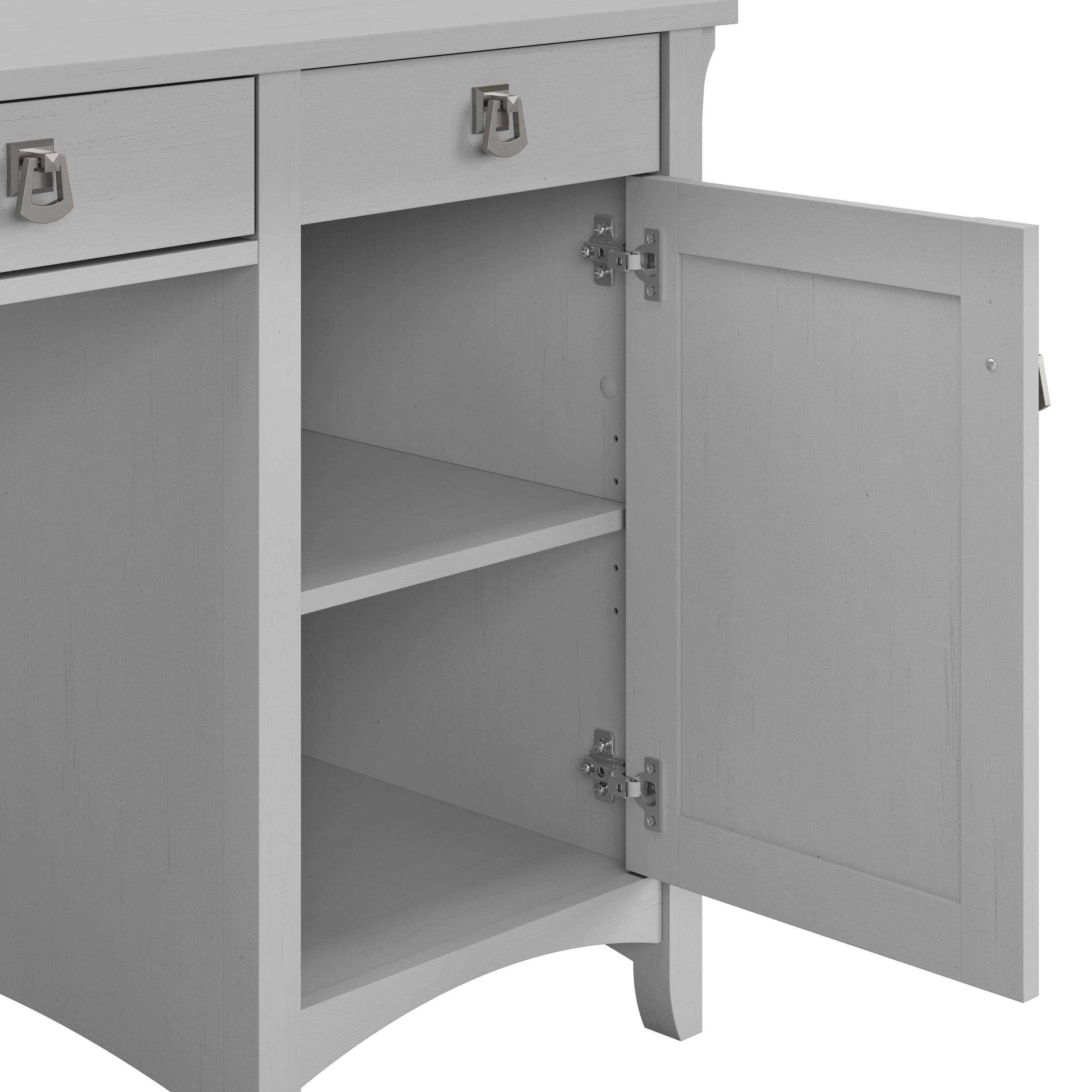 Salinas 55W Corner Desk with Lateral File Cabinet and 5 Shelf Bookcase