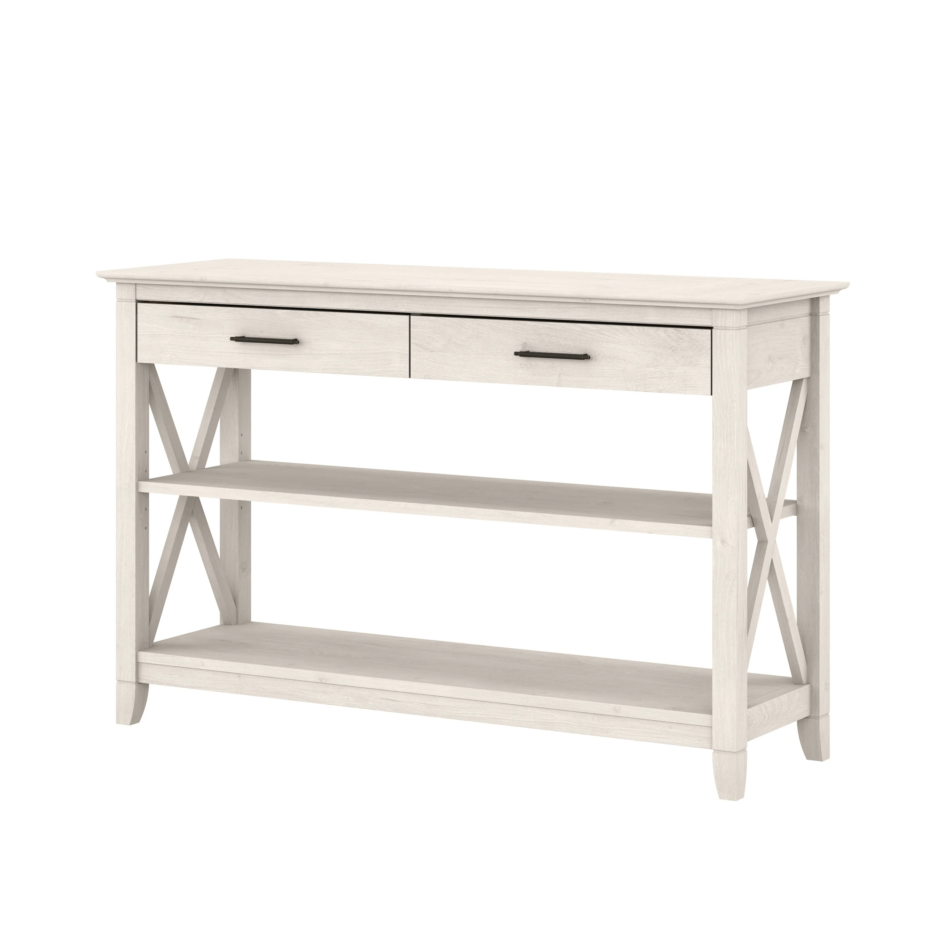 Key West Console Table with Drawers and Shelves
