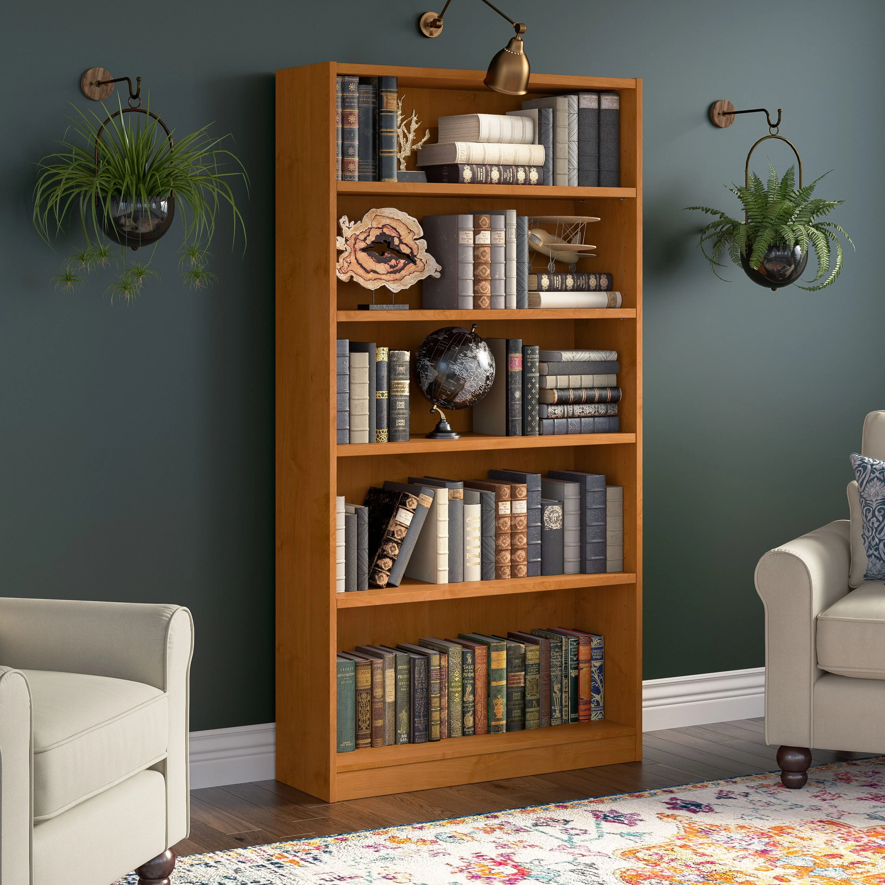 Universal Tall 5 Shelf Bookcase