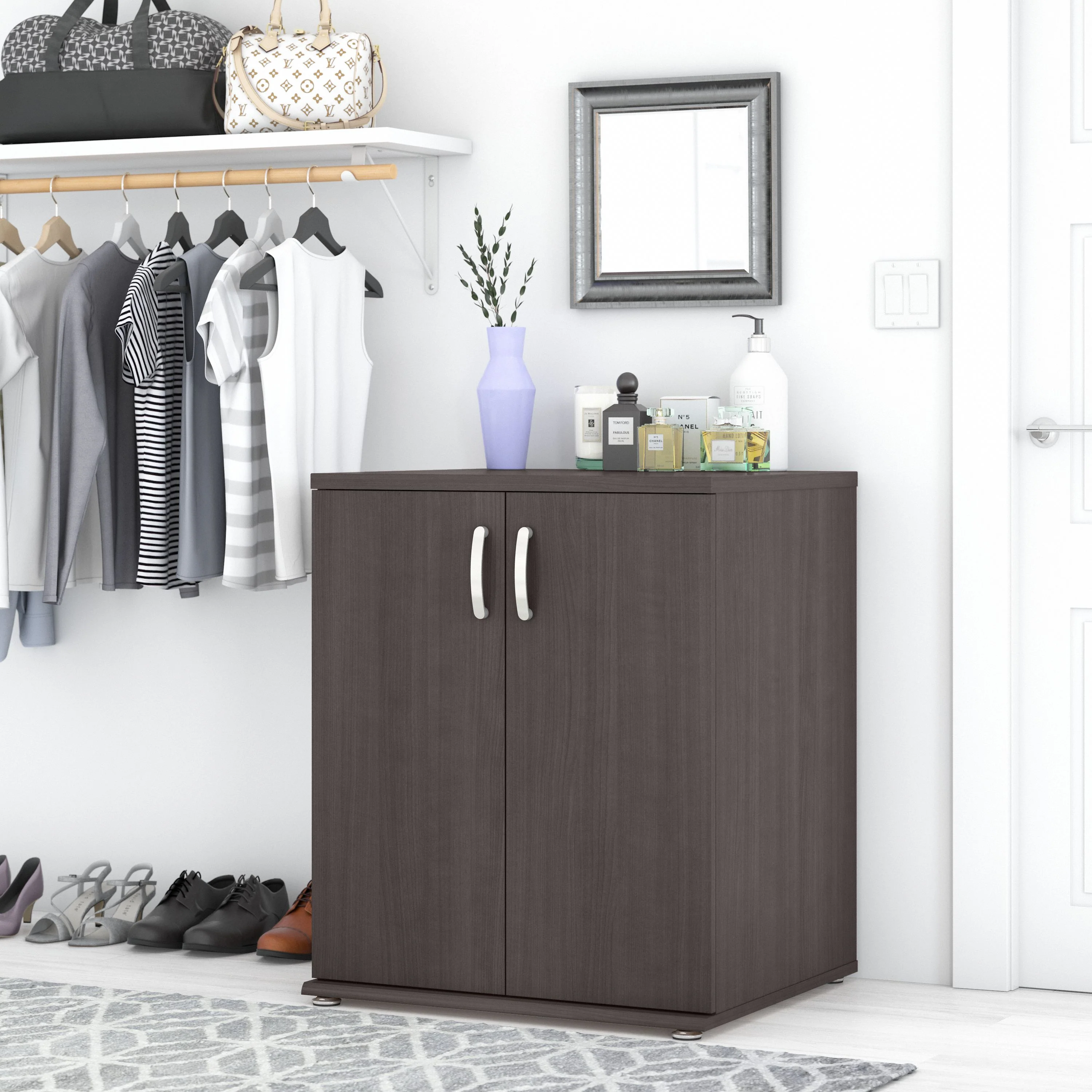 Universal Closet Organizer with Doors and Shelves