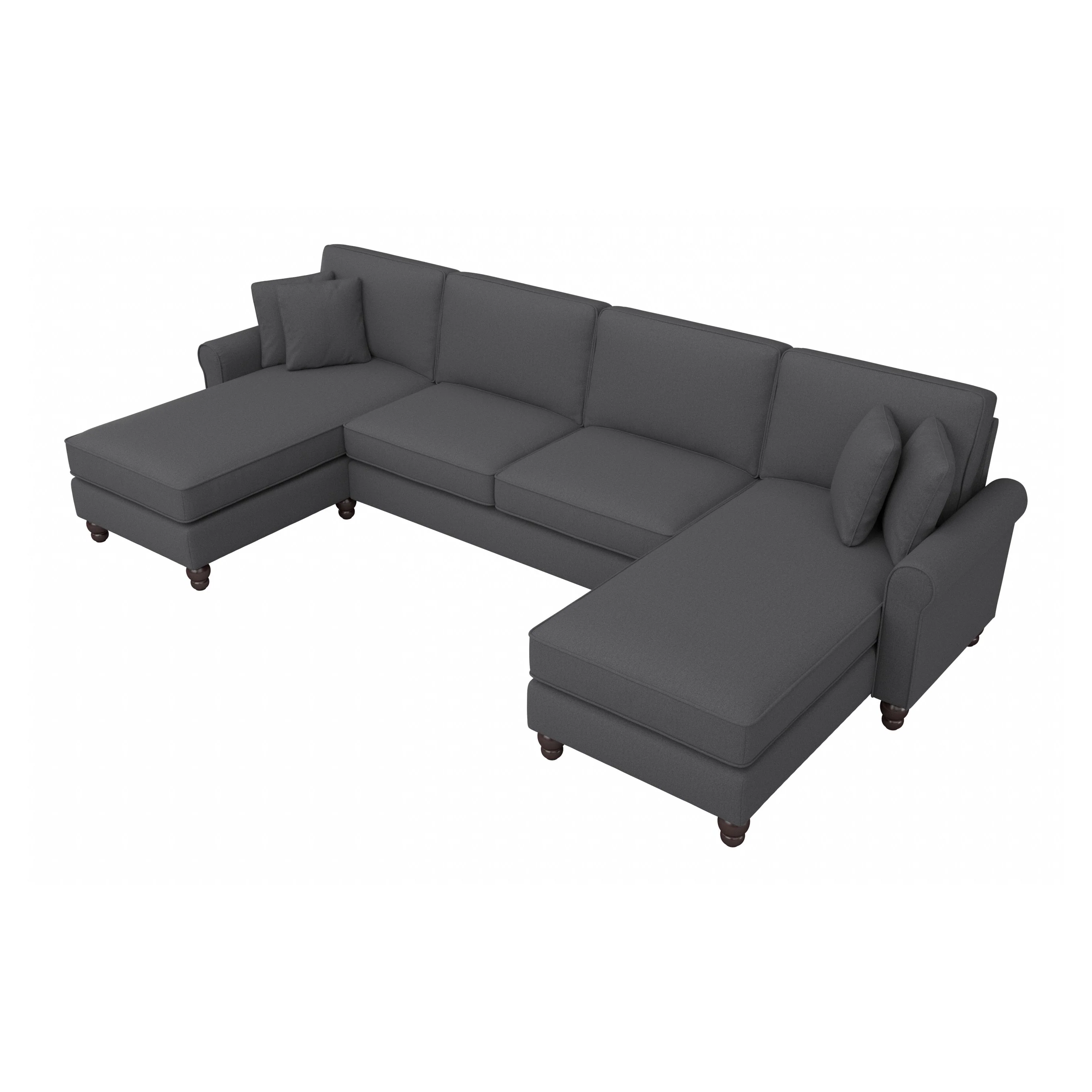 Hudson 131W Sectional Couch with Double Chaise Lounge