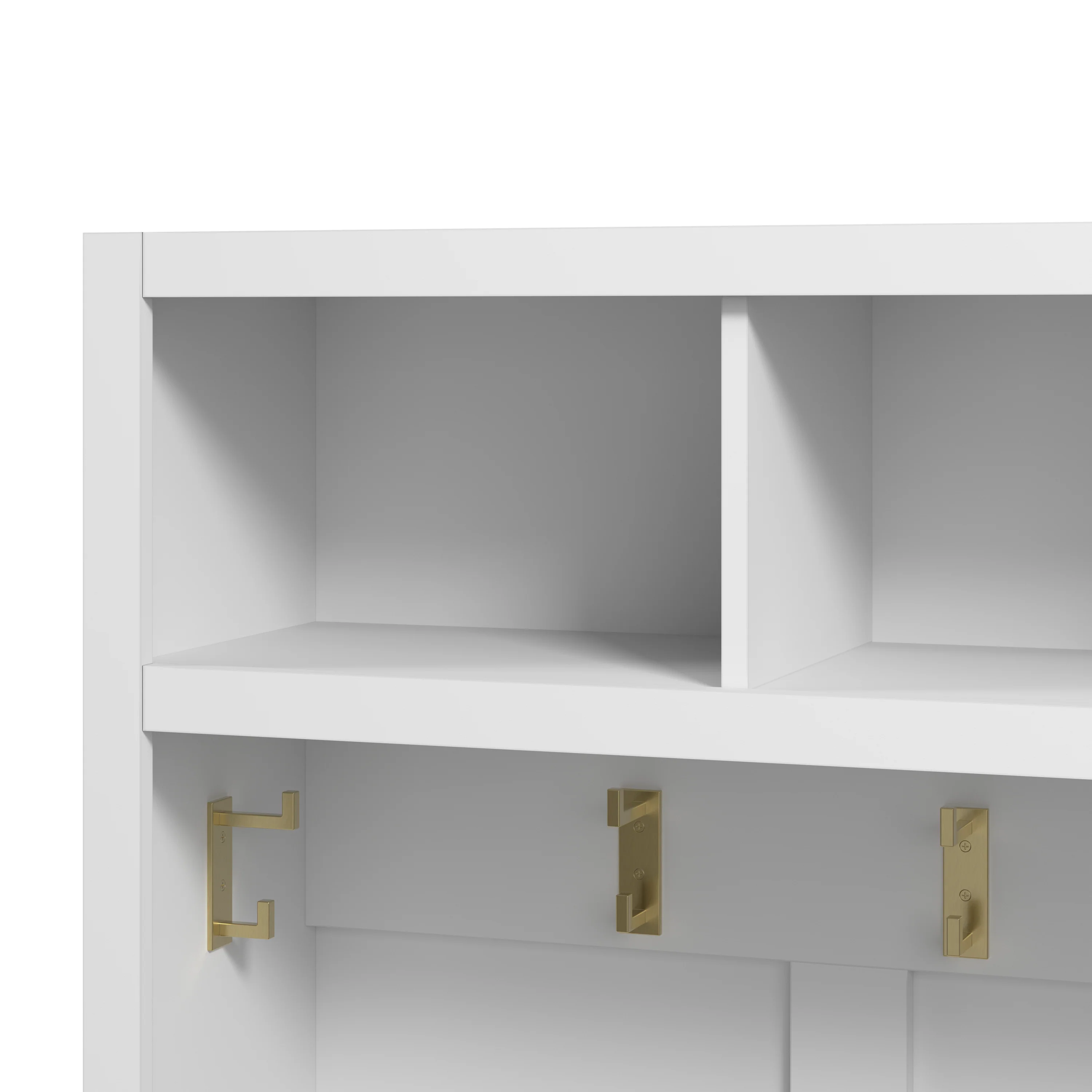 Hampton Heights Entryway Storage Set with 30W Hall Tree and Shoe Bench with Drawer