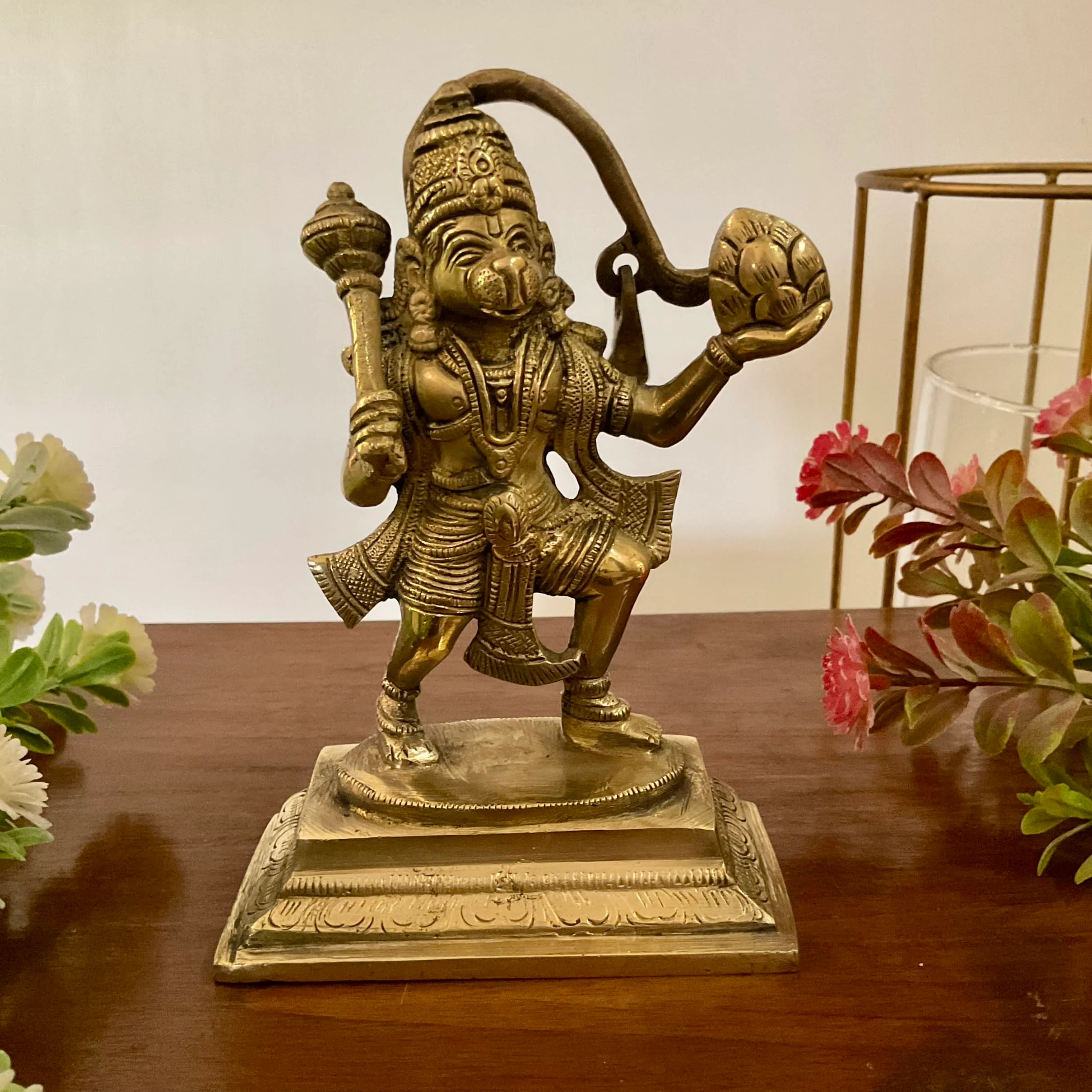 6 Inch Sankat Mochan Hanumanji Brass Idol
