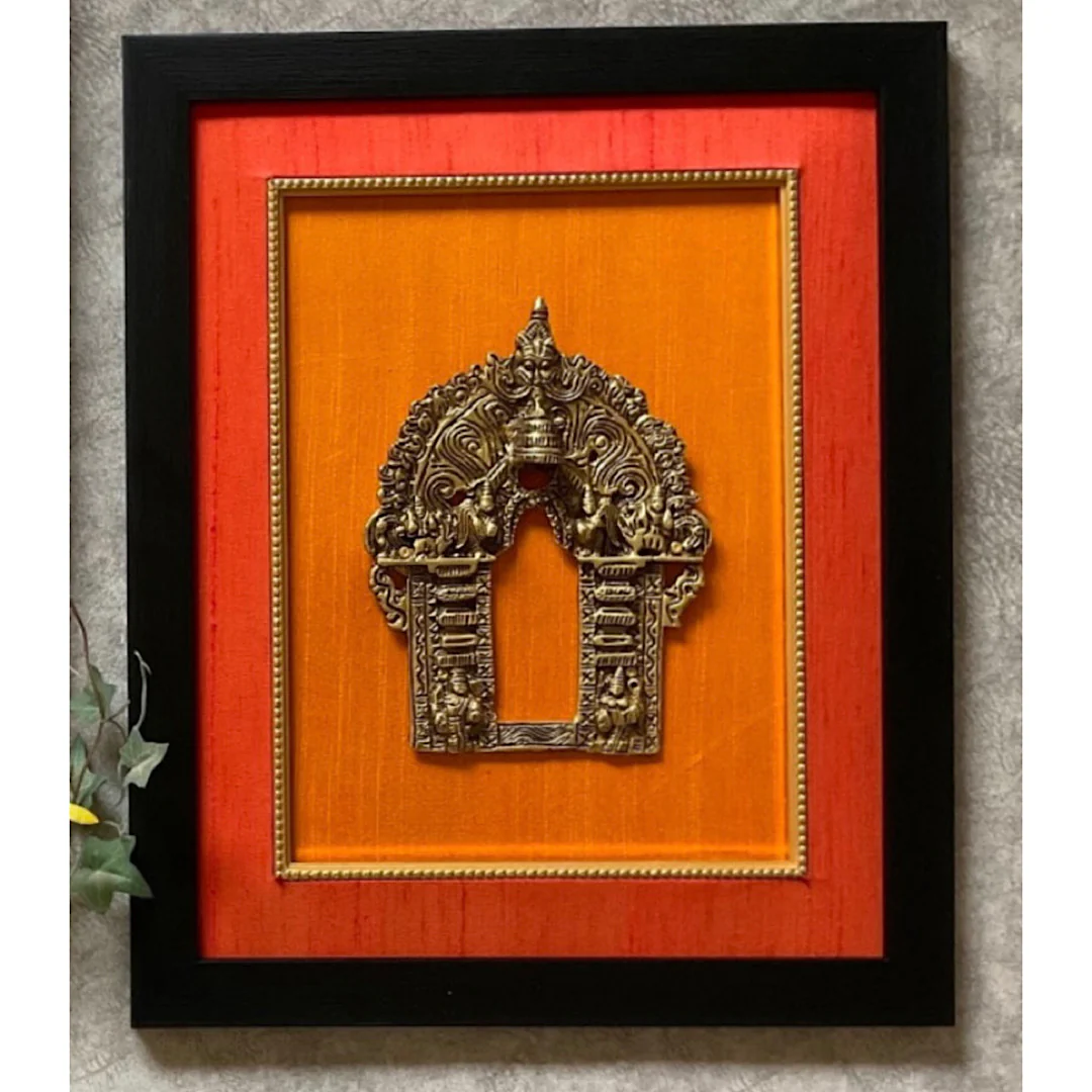 Frame Brass Prabhavali - Ethnic Wall Decor
