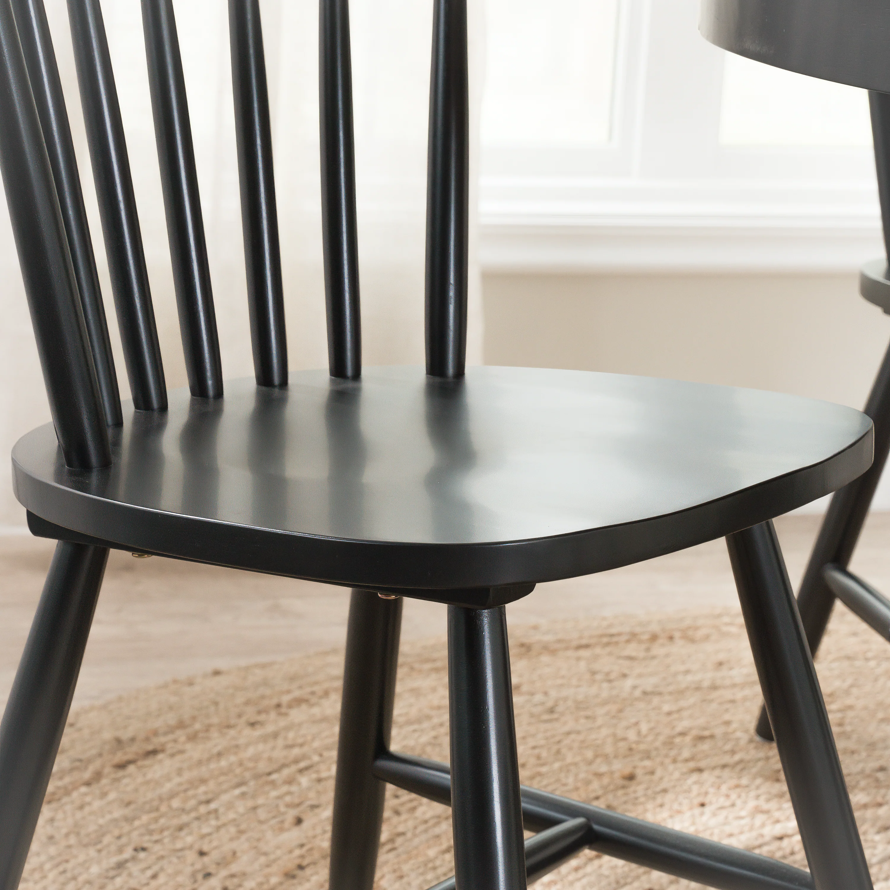 Windsor High Back Spindle Dining Chairs - Set of 2