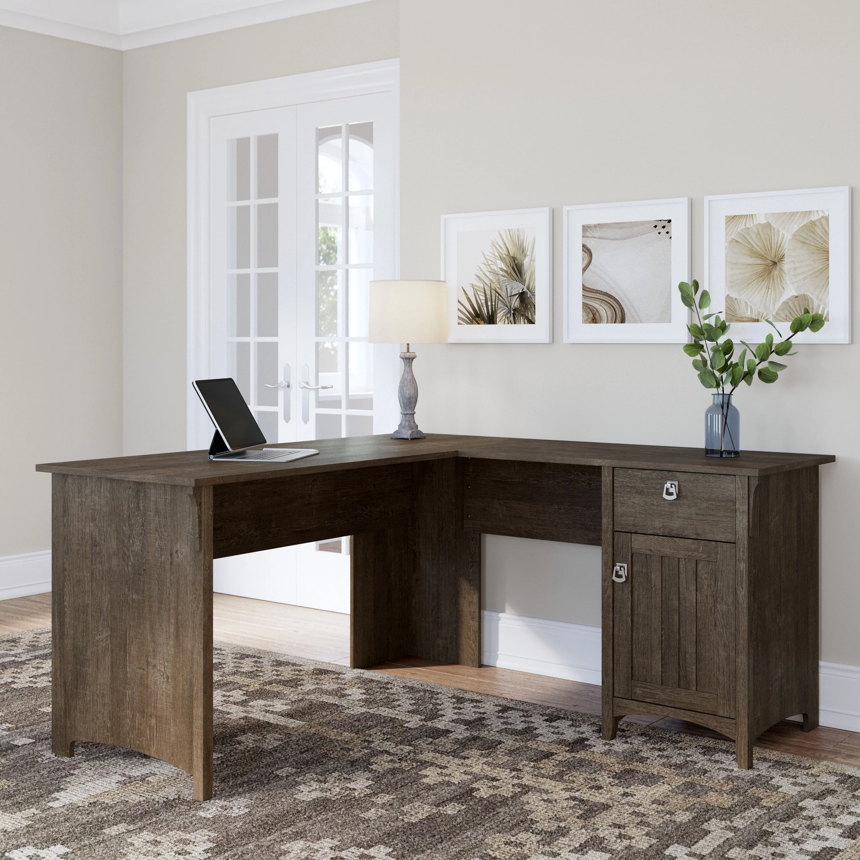 Salinas 60W L Shaped Desk with Storage
