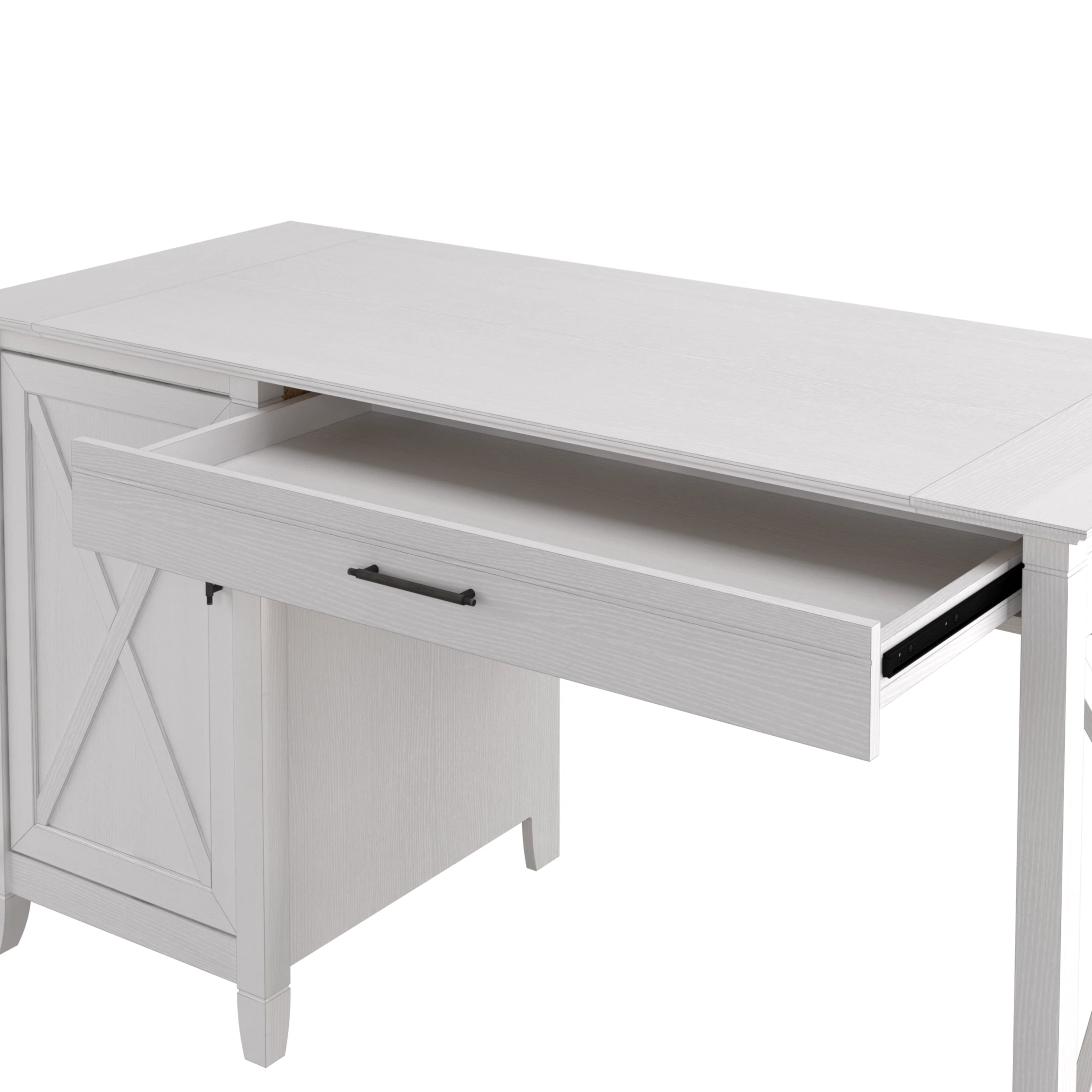 Key West 54W Computer Desk with Storage and 2 Drawer Lateral File Cabinet