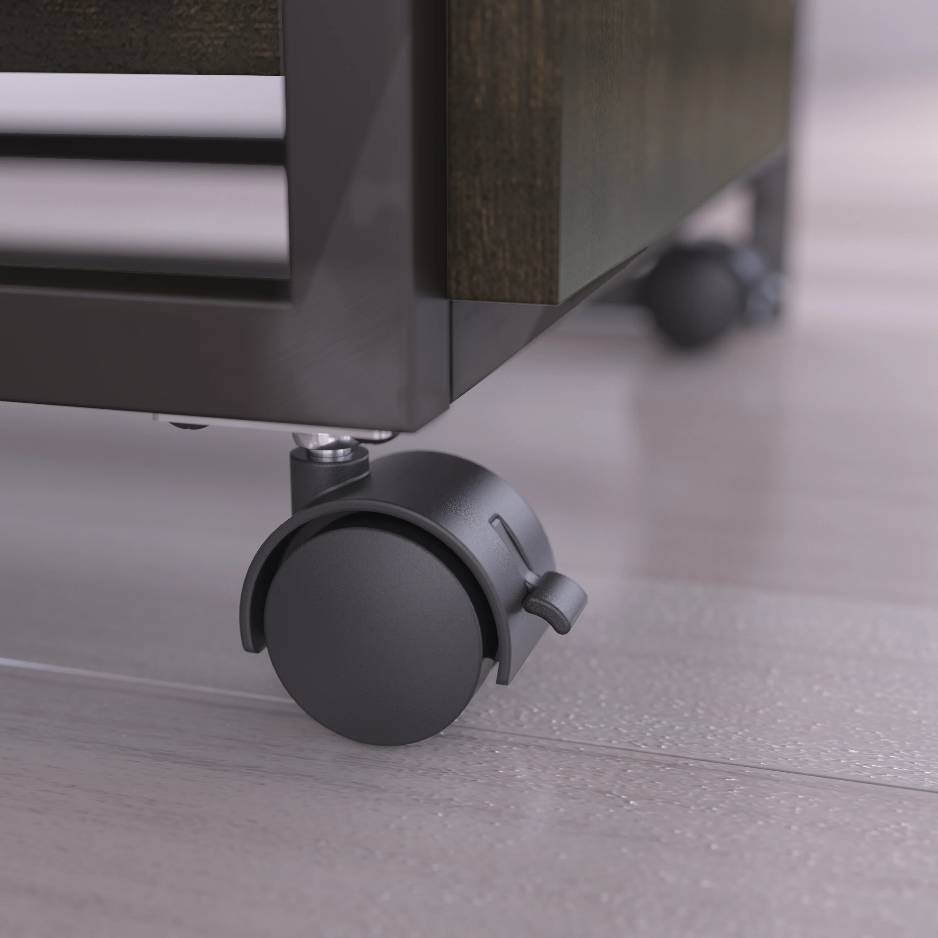 Refinery 50W Industrial Desk with 3 Drawer Mobile File Cabinet