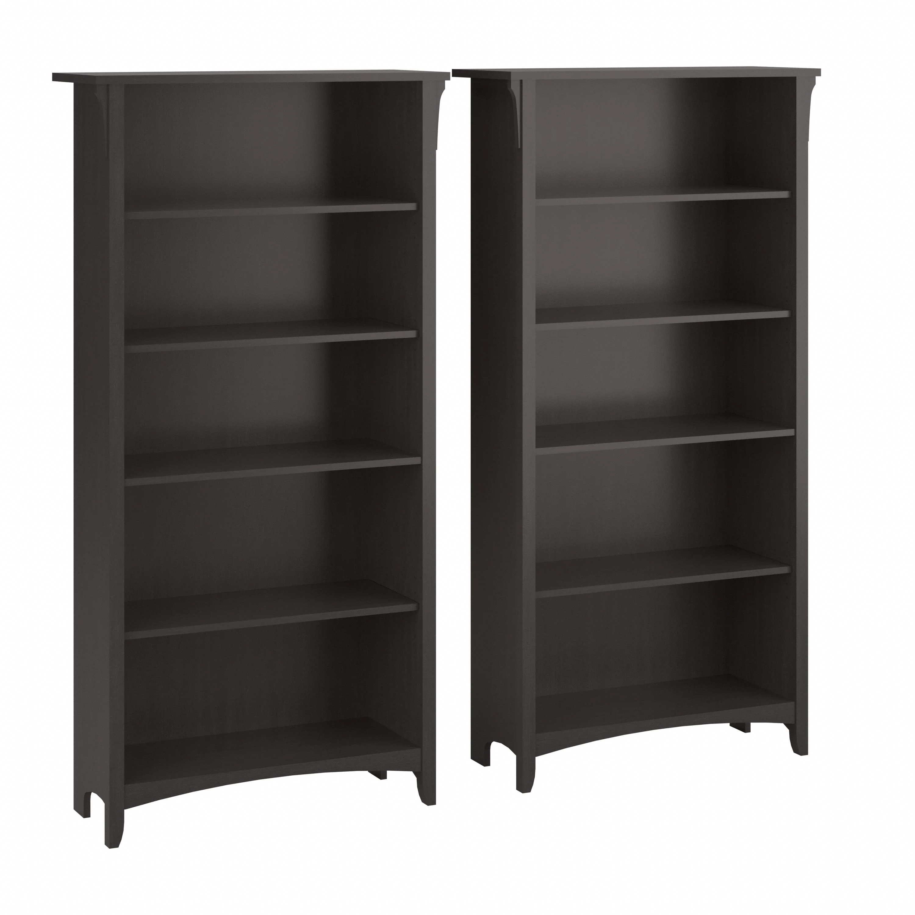 Salinas Tall 5 Shelf Bookcase - Set of 2