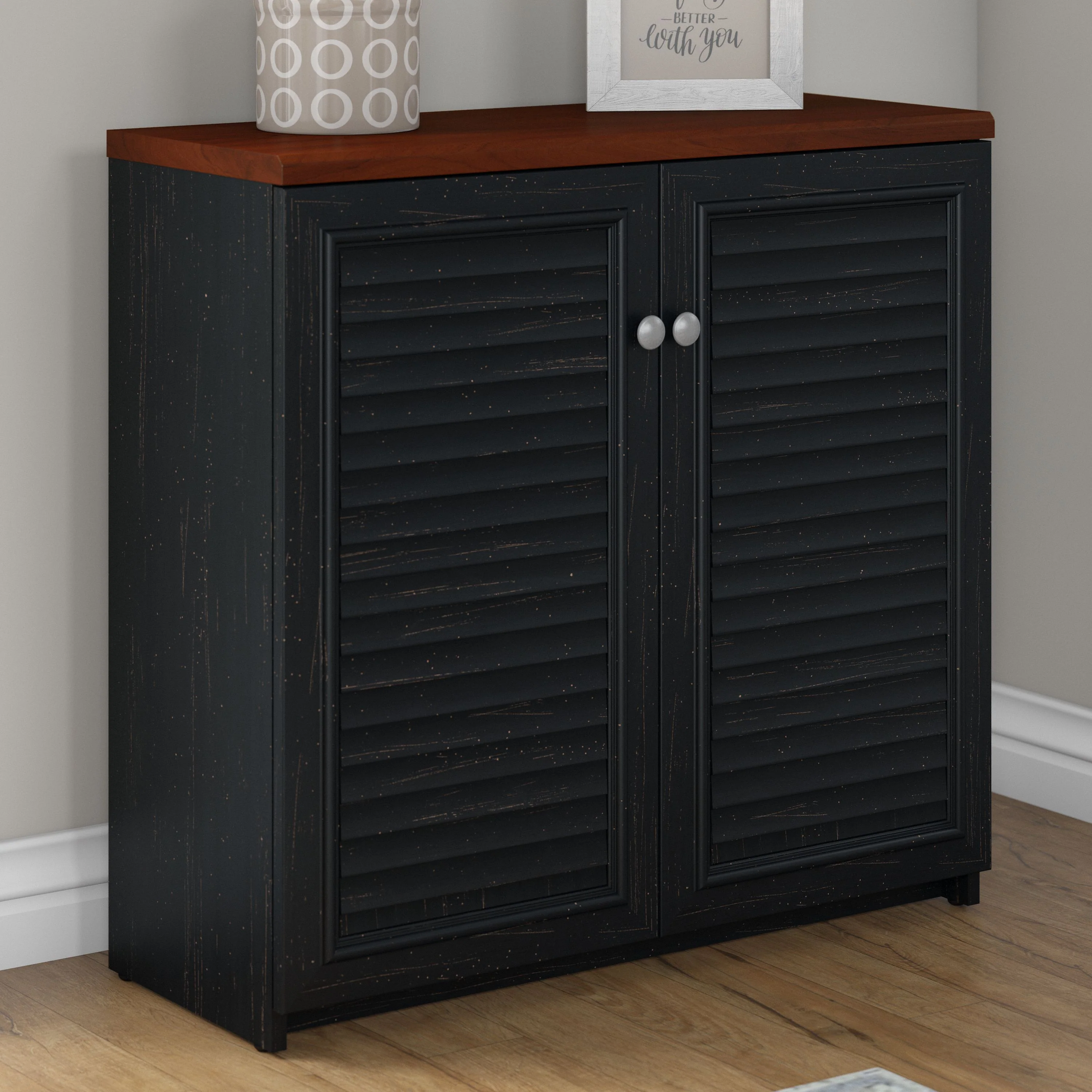 Fairview Small Storage Cabinet with Doors and Shelves