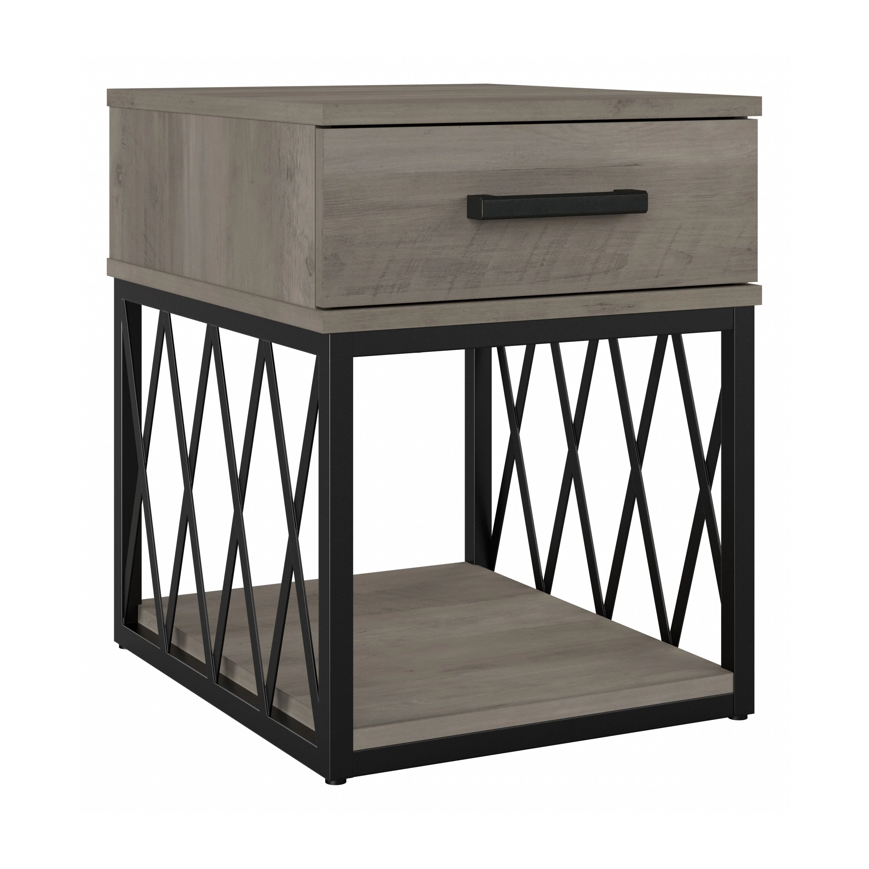 City Park Industrial End Table with Drawer