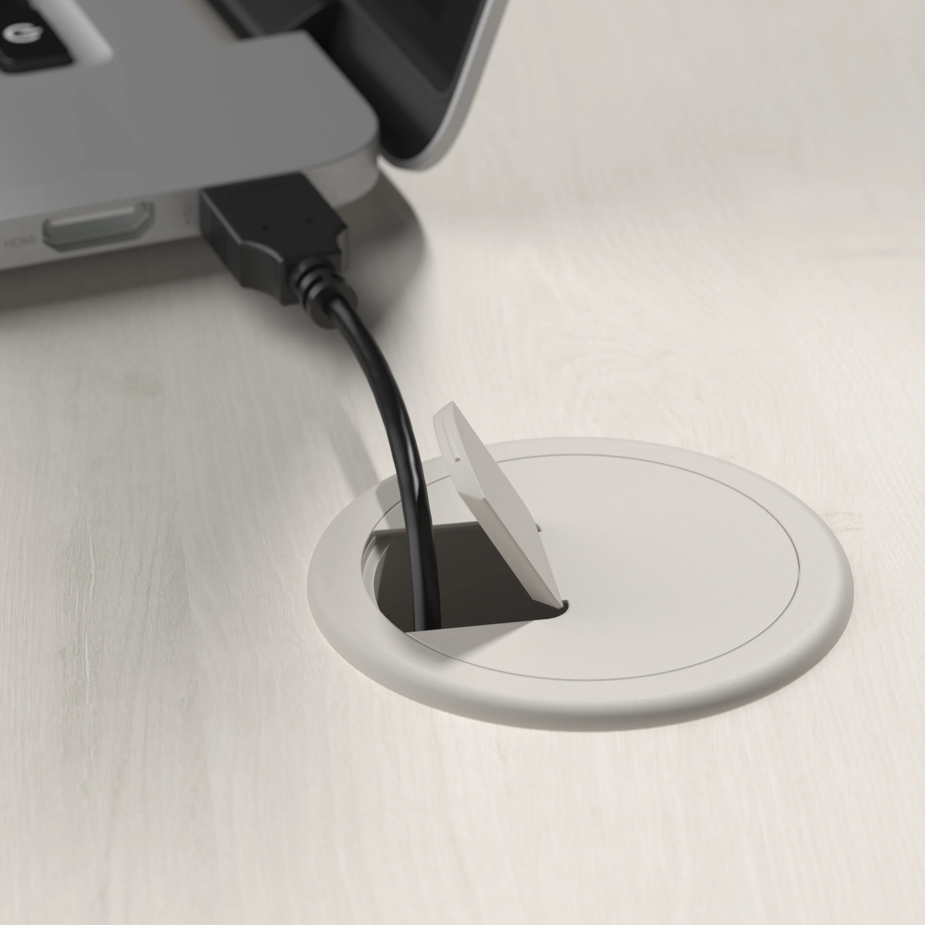 Homestead 60W Farmhouse L Shaped Desk with Mobile File Cabinet