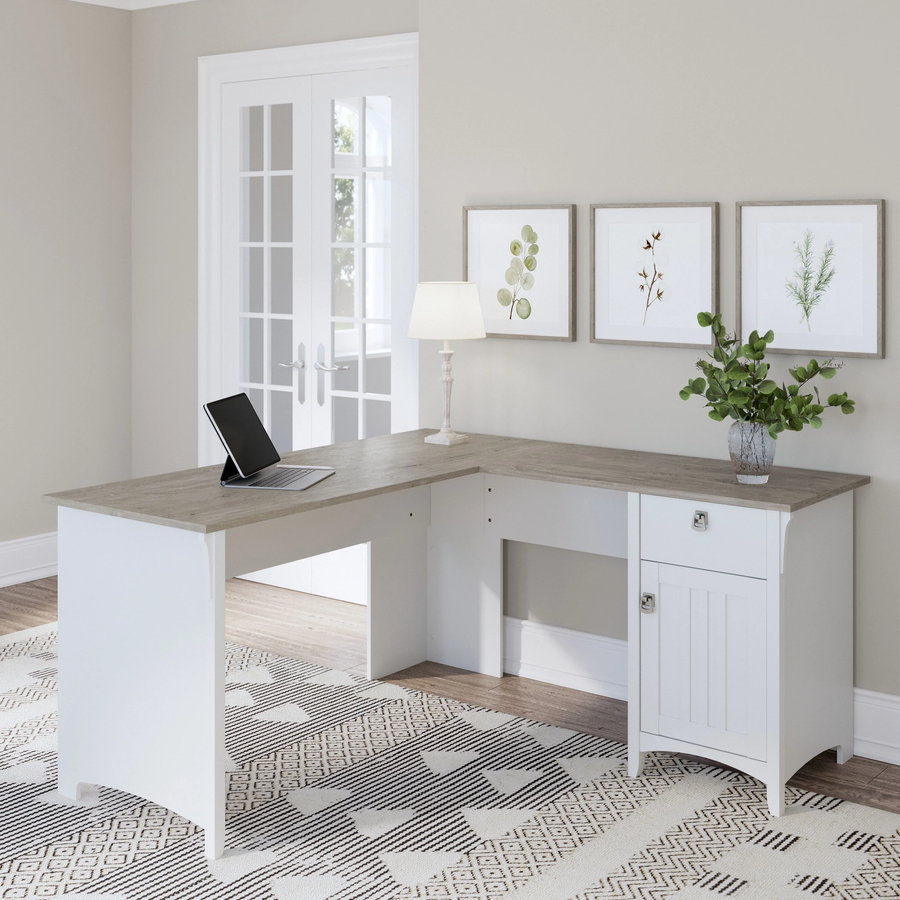 Salinas 60W L Shaped Desk with Storage