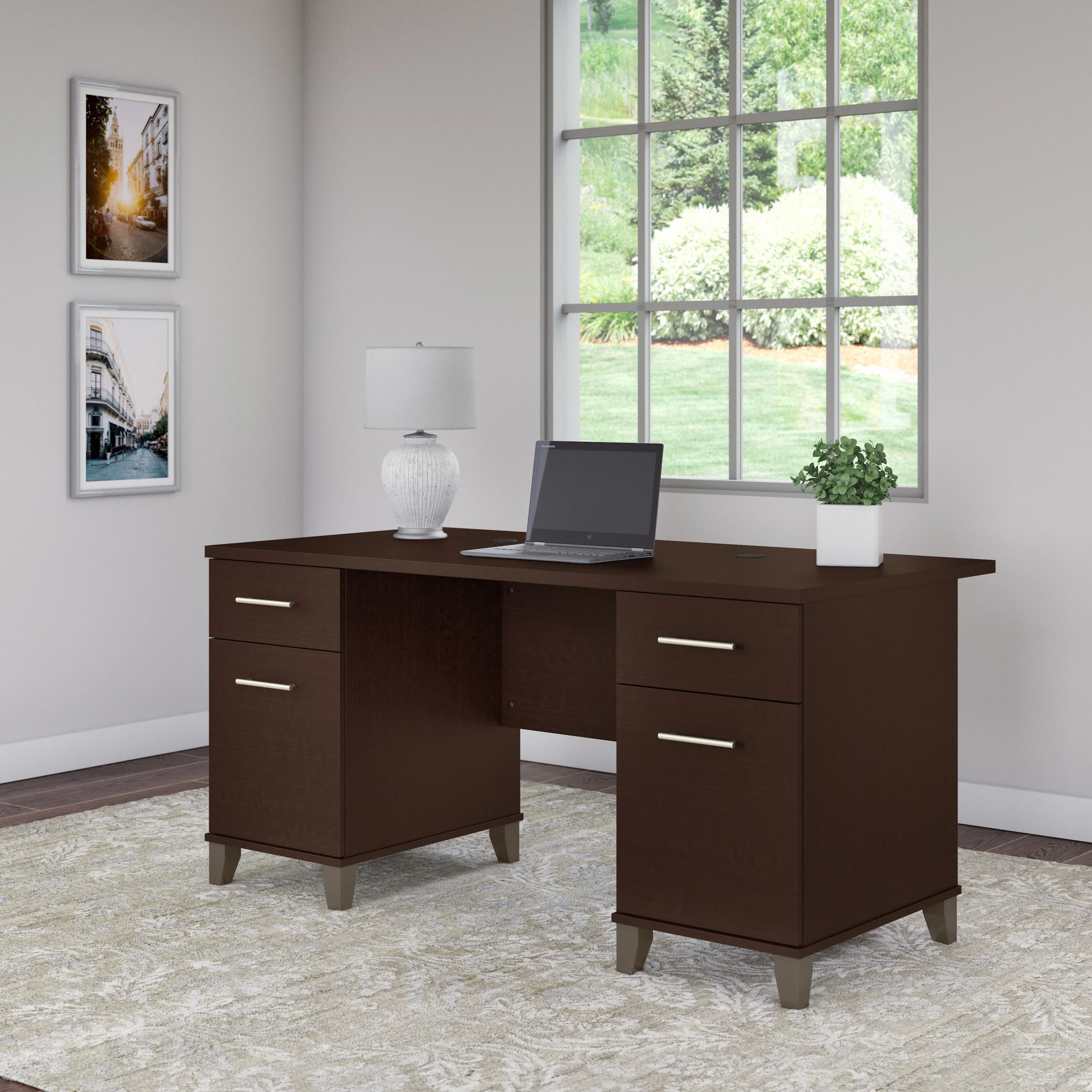 Somerset 60W Office Desk with Drawers