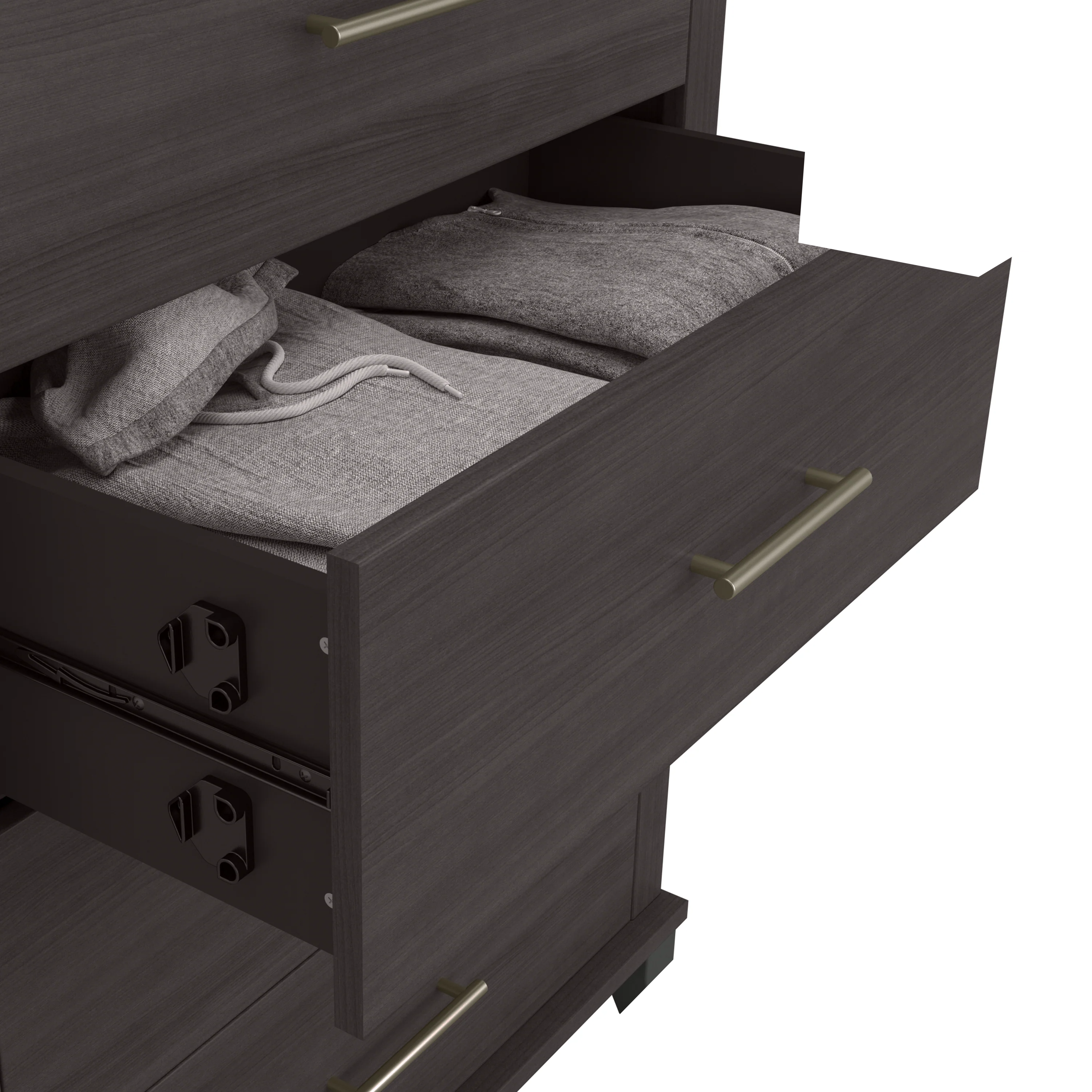 Somerset Full/Queen Size Headboard, Chest of Drawers and Nightstand Bedroom Set