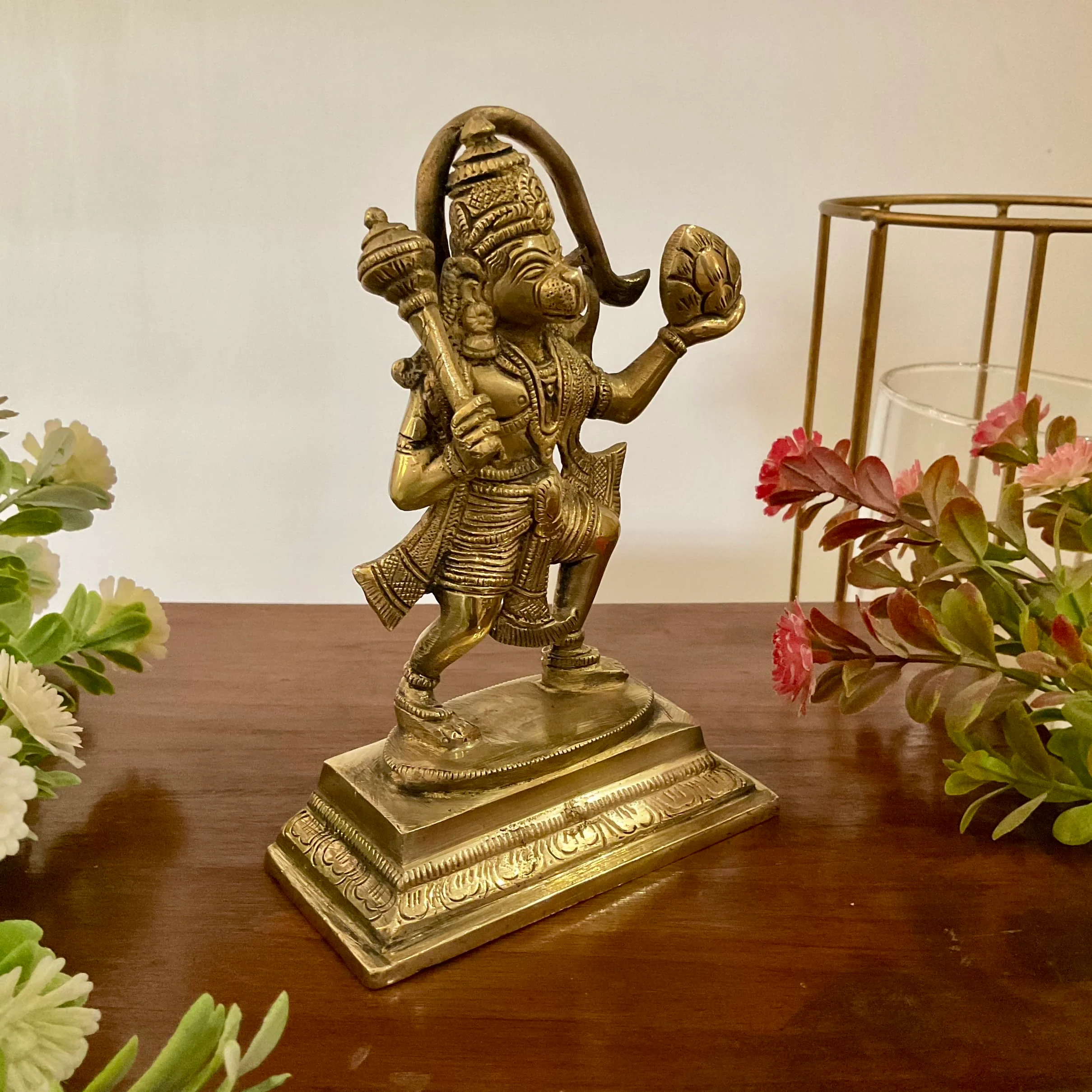 6 Inch Sankat Mochan Hanumanji Brass Idol
