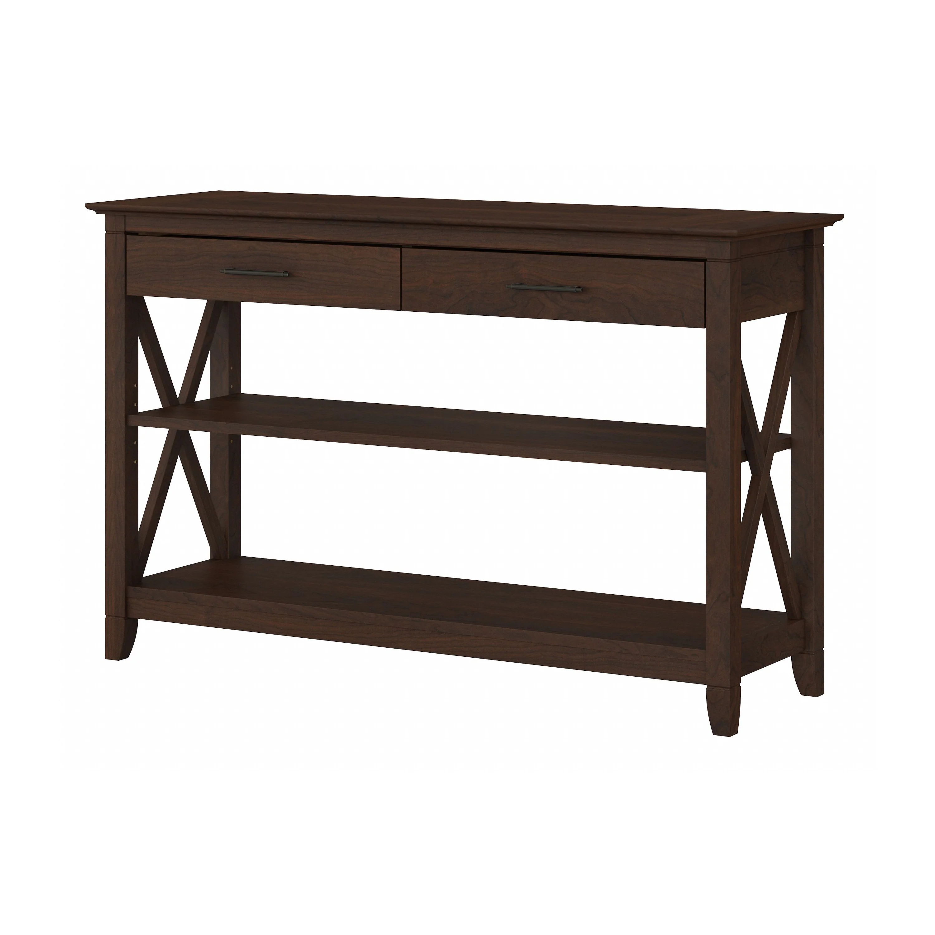 Key West Console Table with Drawers and Shelves