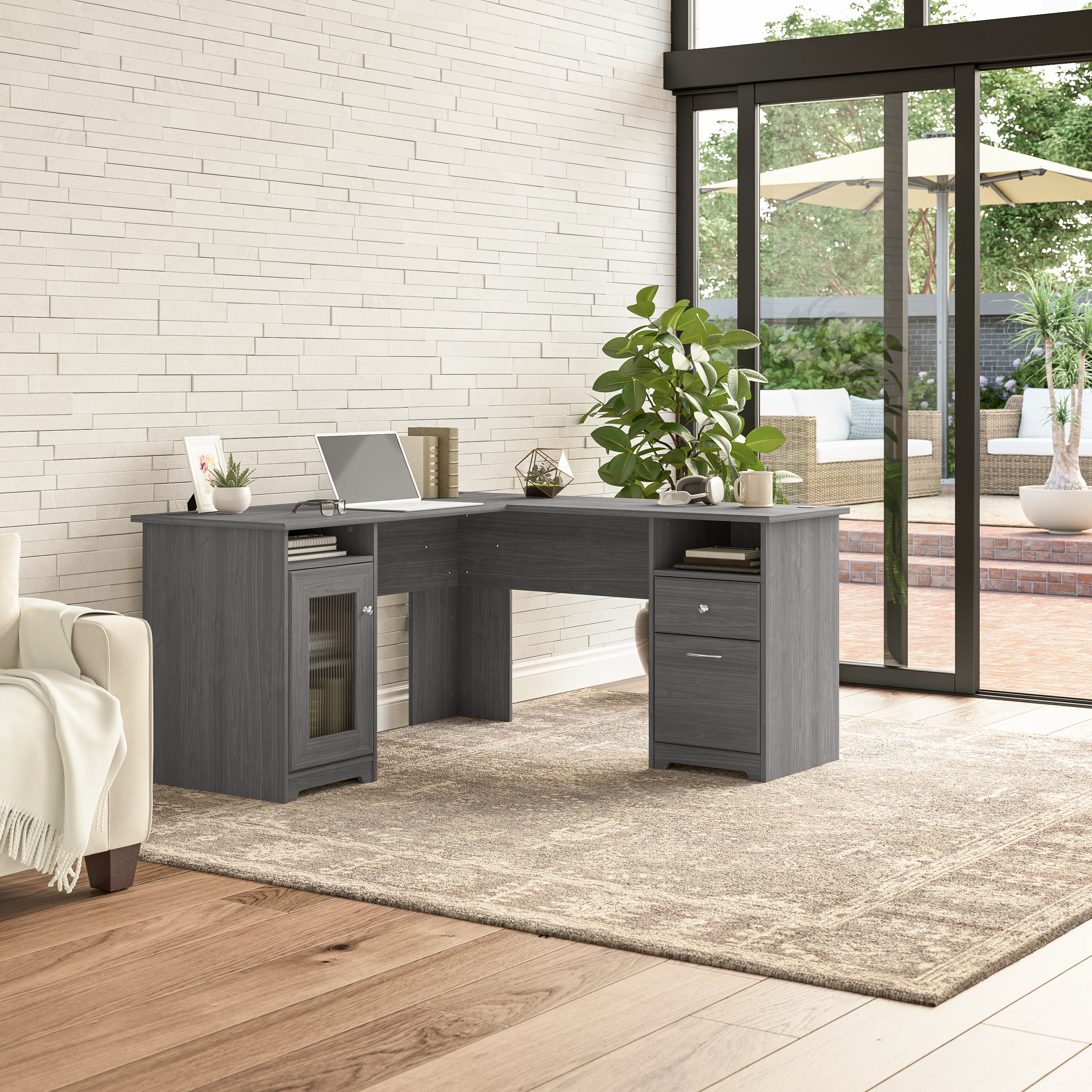 Cabot 60W L Shaped Computer Desk with Storage