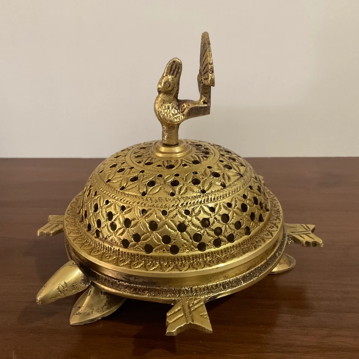 Turtle Brass Dhoop Dani, Incense Holder