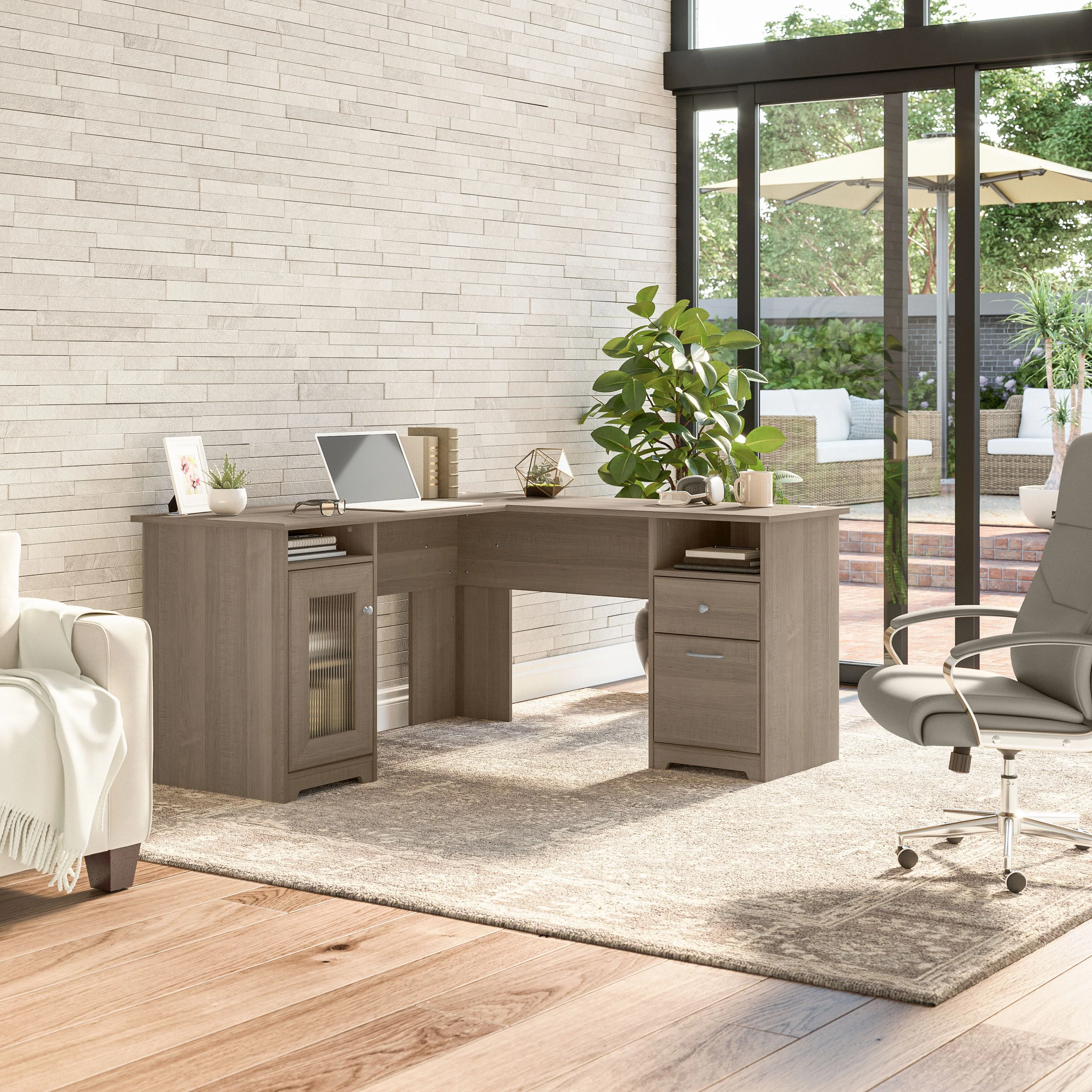 Cabot 60W L Shaped Computer Desk with Storage