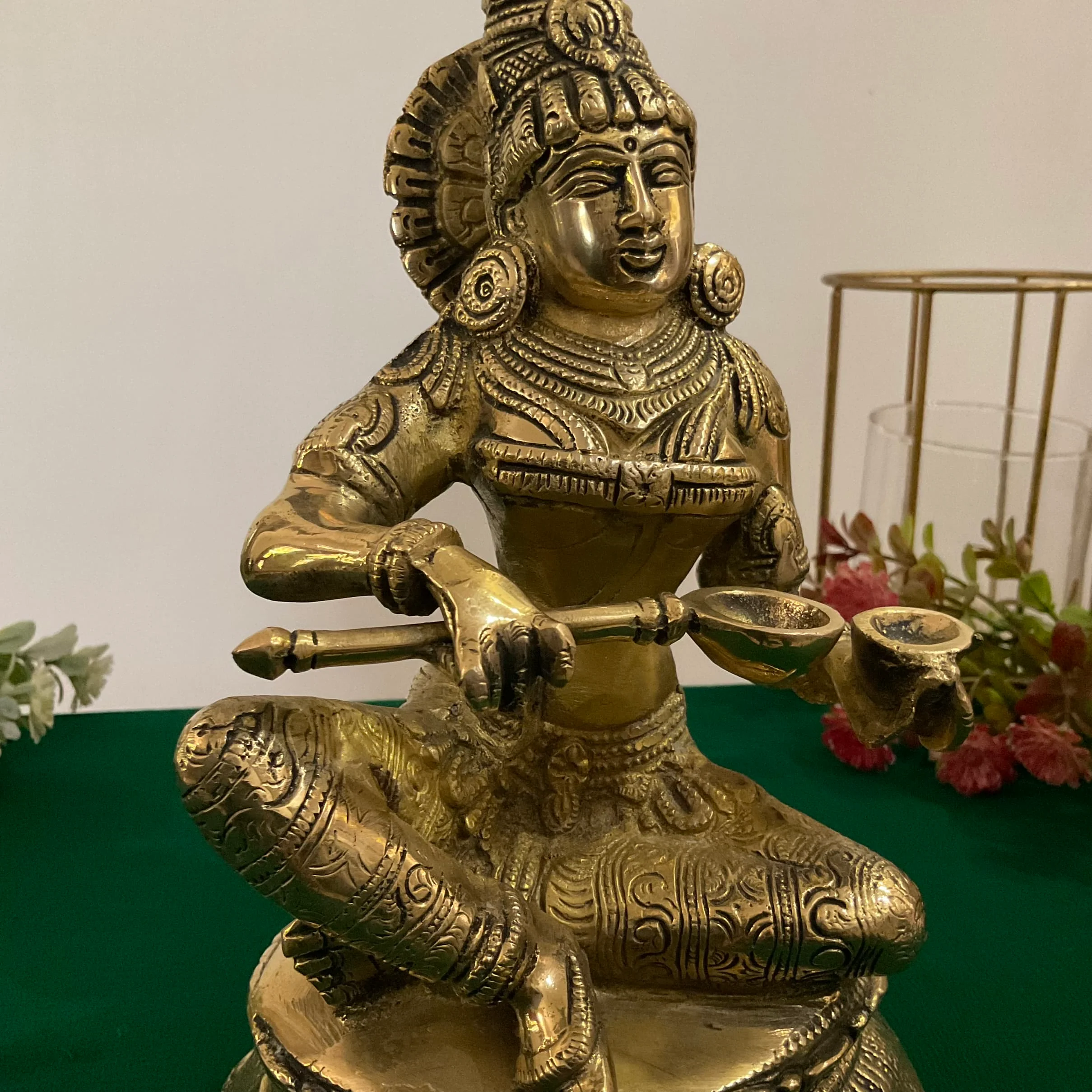 Annapurna Statue Brass - 10 Inch Annapoorna Goddess of Food