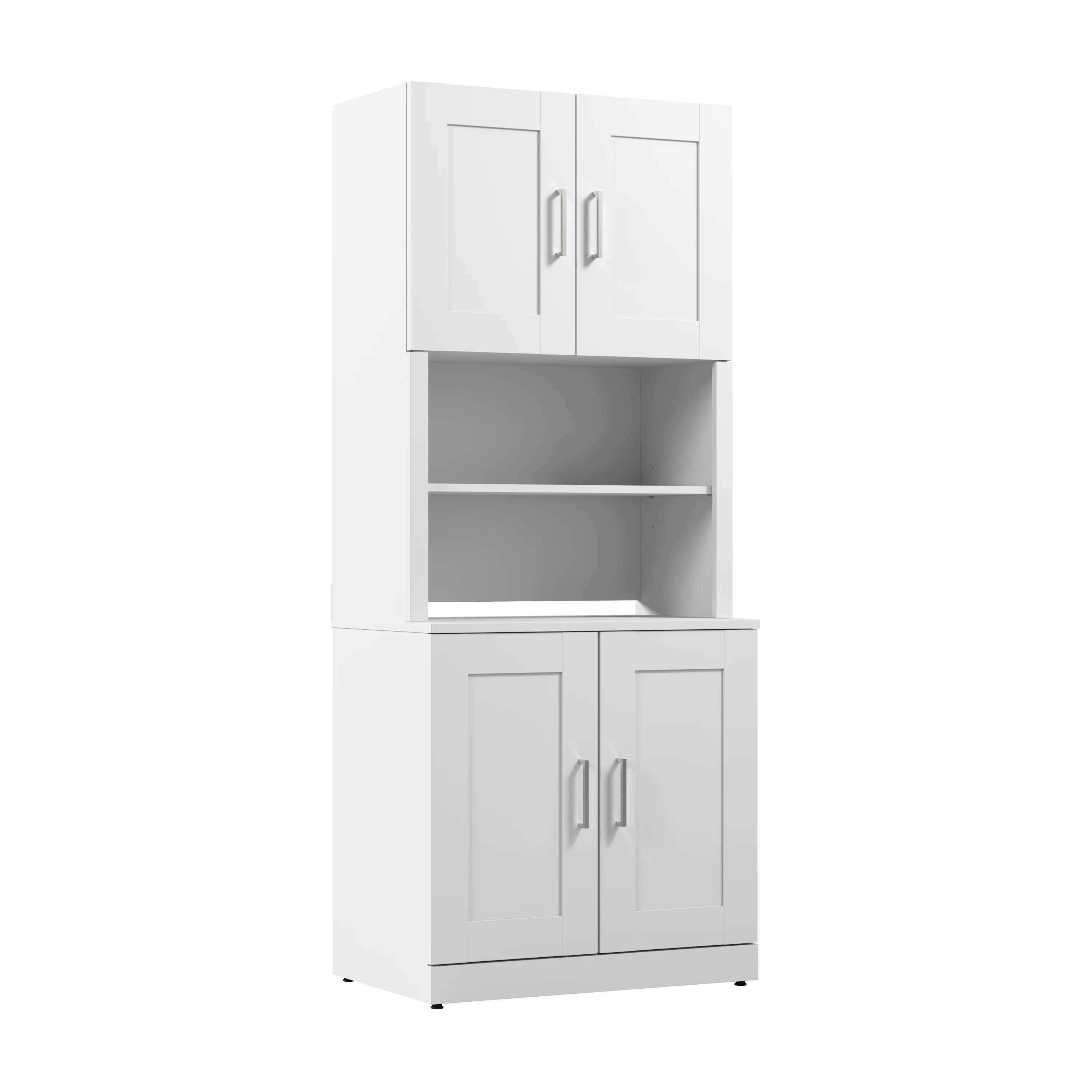Hampton Heights 30W Storage Cabinet with Doors and Hutch
