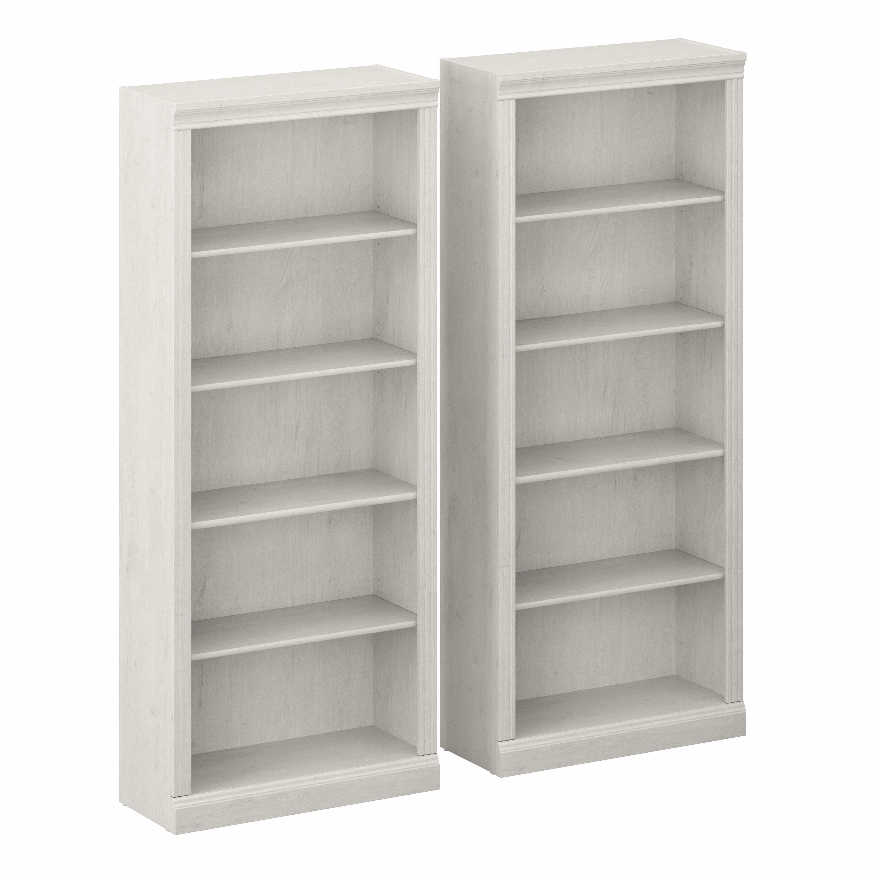 Saratoga Tall 5 Shelf Bookcase - Set of 2