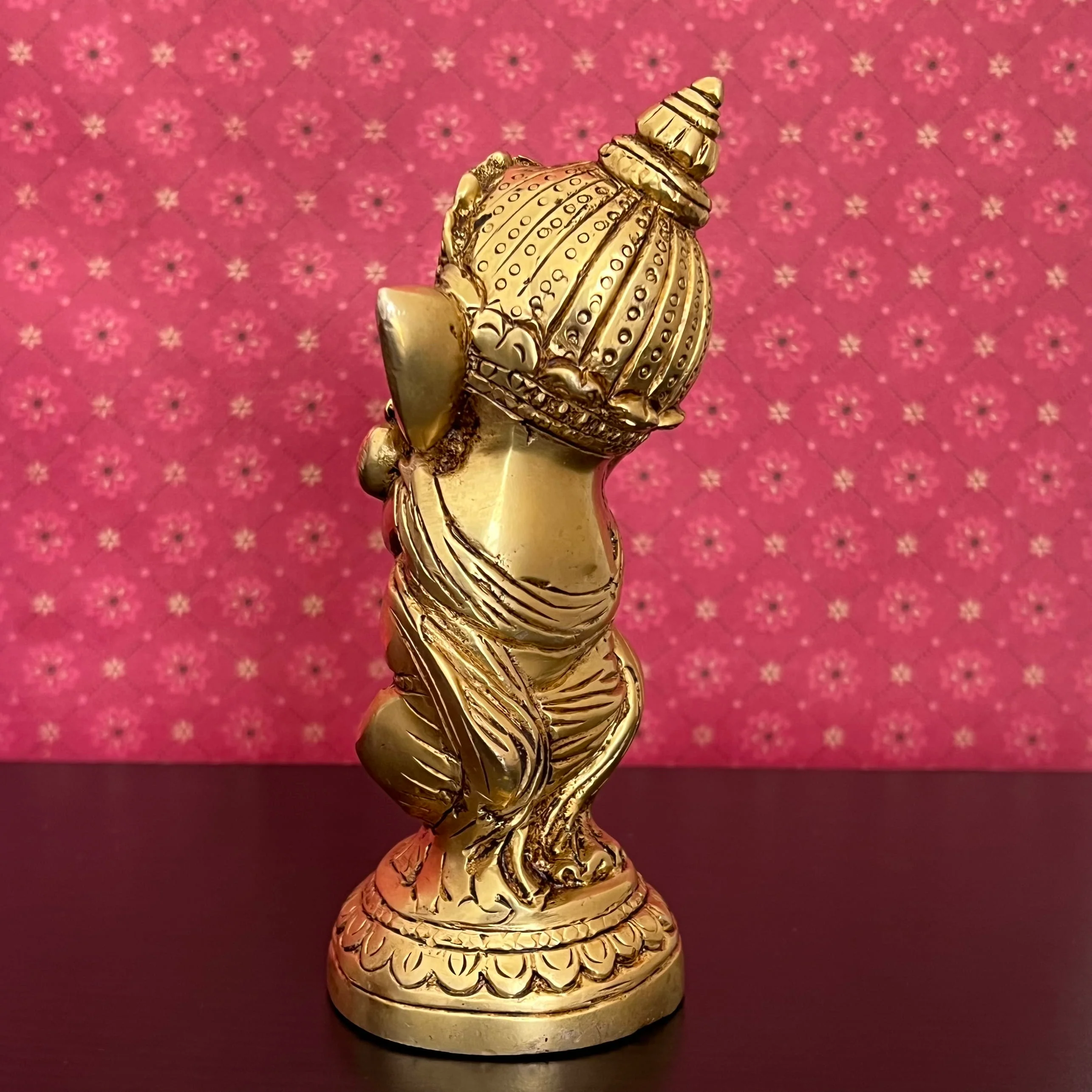 Flute Ganesh Brass Idol