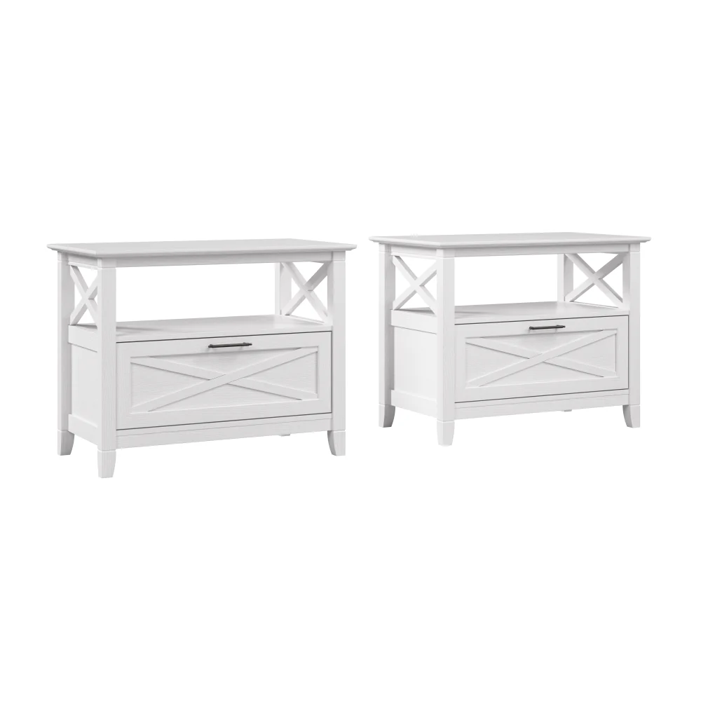 Bush Home Key West 32W Nightstand with Drawer - Set of 2