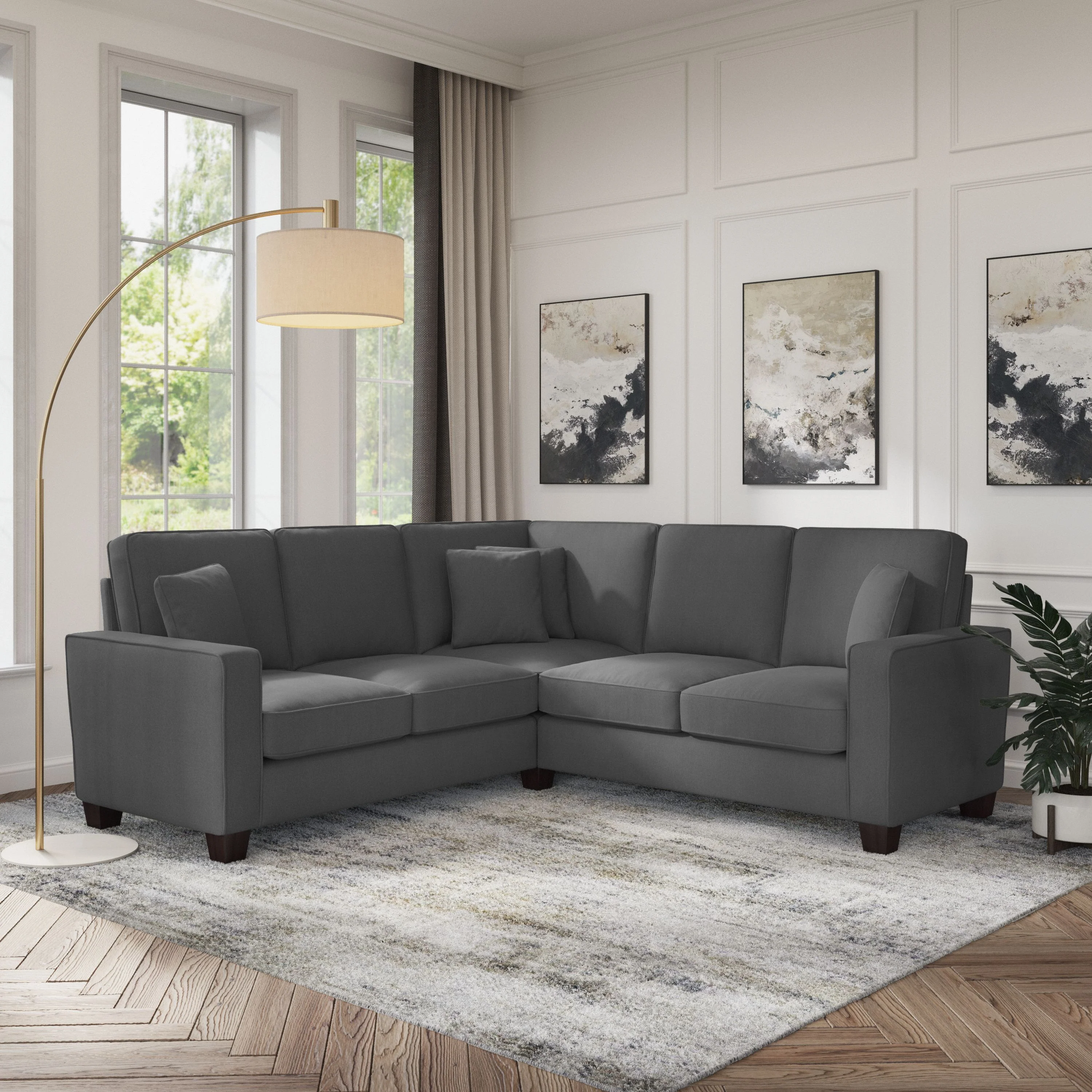 Stockton 87W L Shaped Sectional Couch