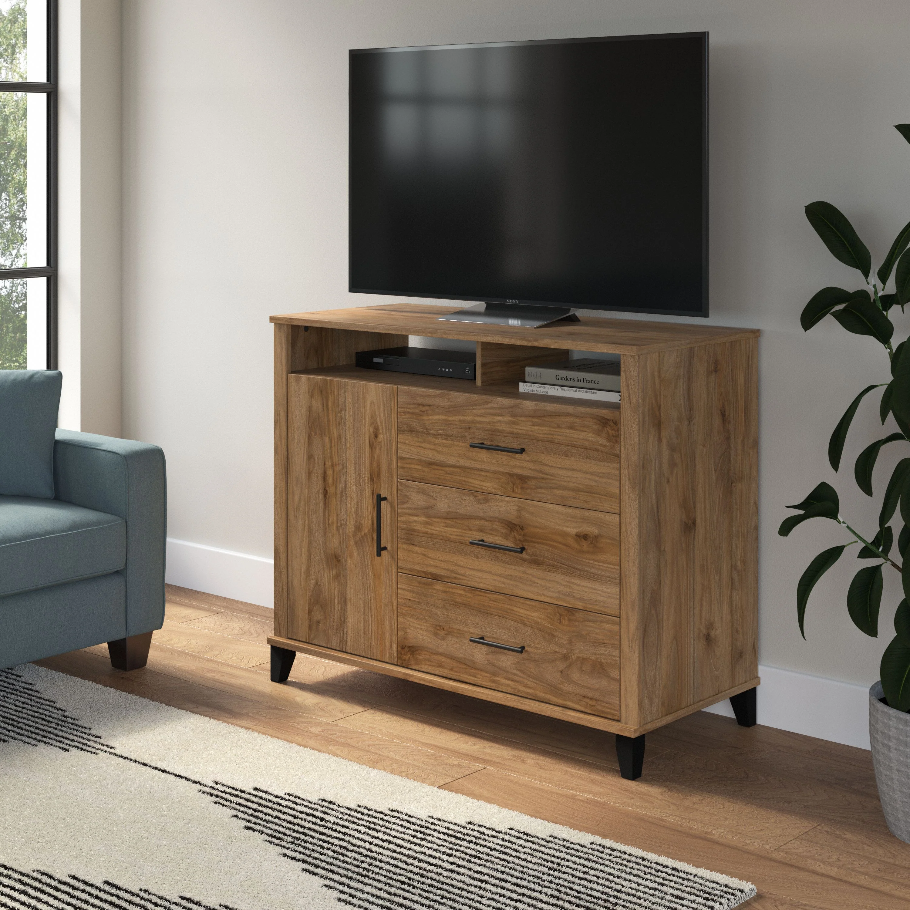 Somerset Tall TV Stand with Storage