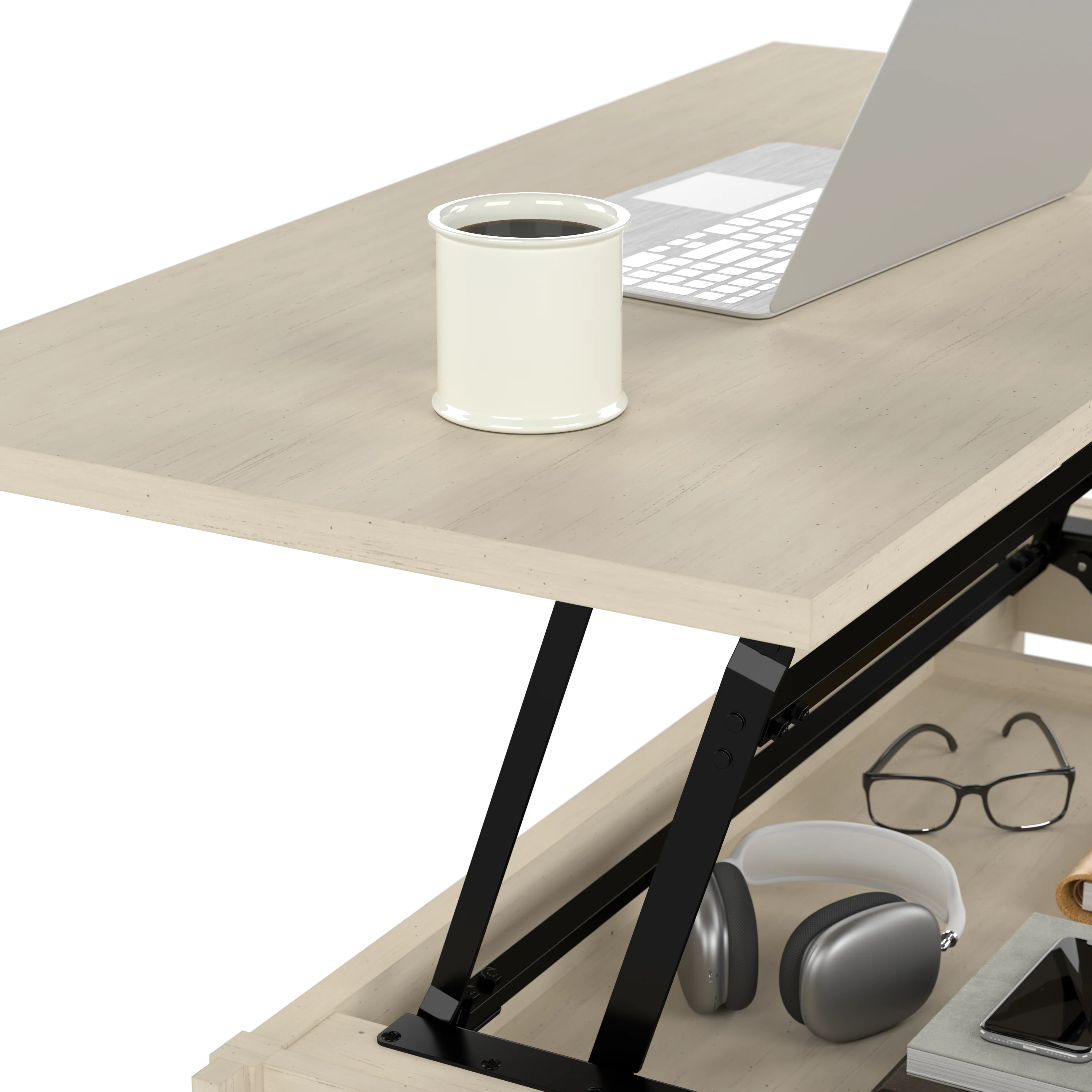 Salinas Lift Top Coffee Table Desk with Storage