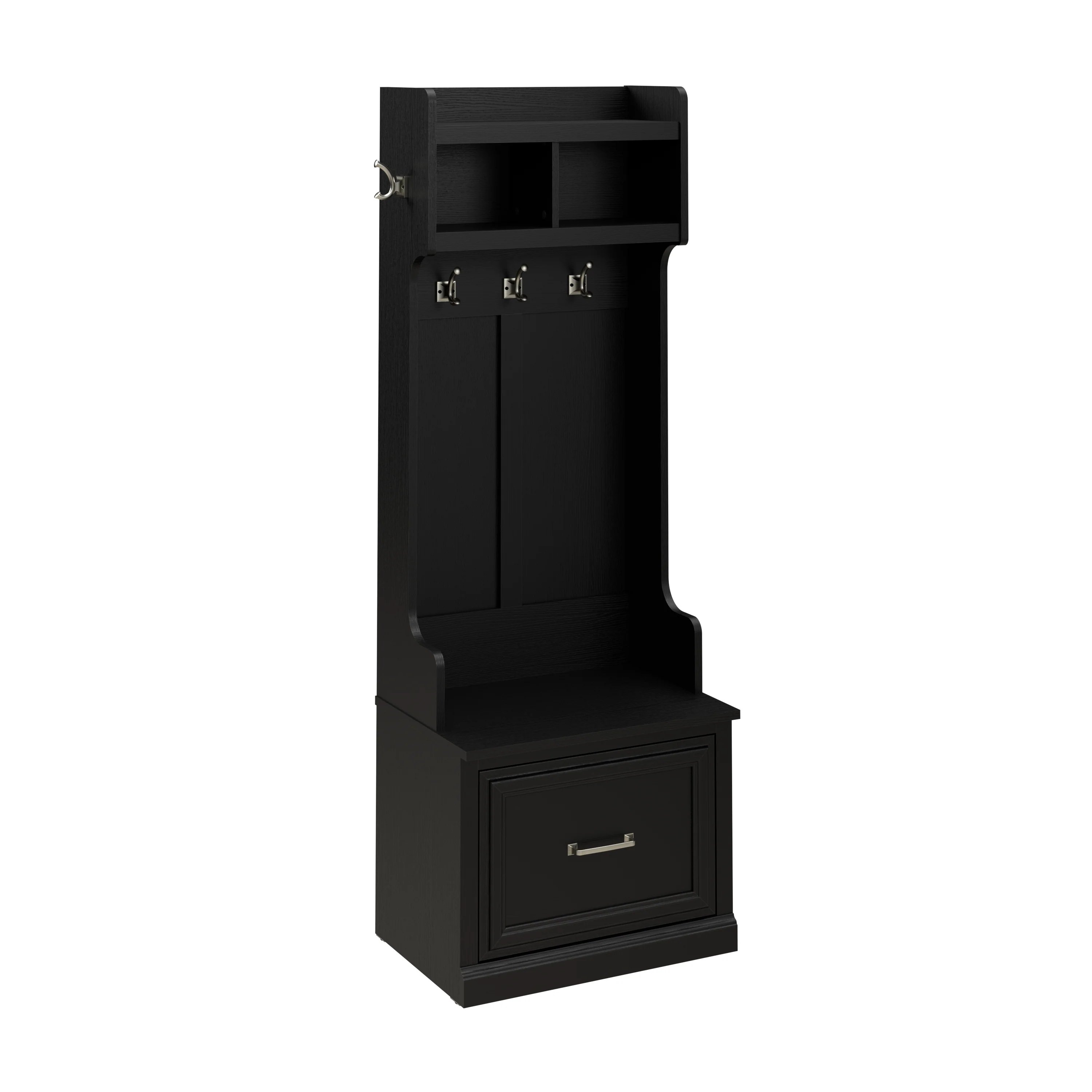 Woodland 24W Hall Tree and Small Shoe Bench with Drawer