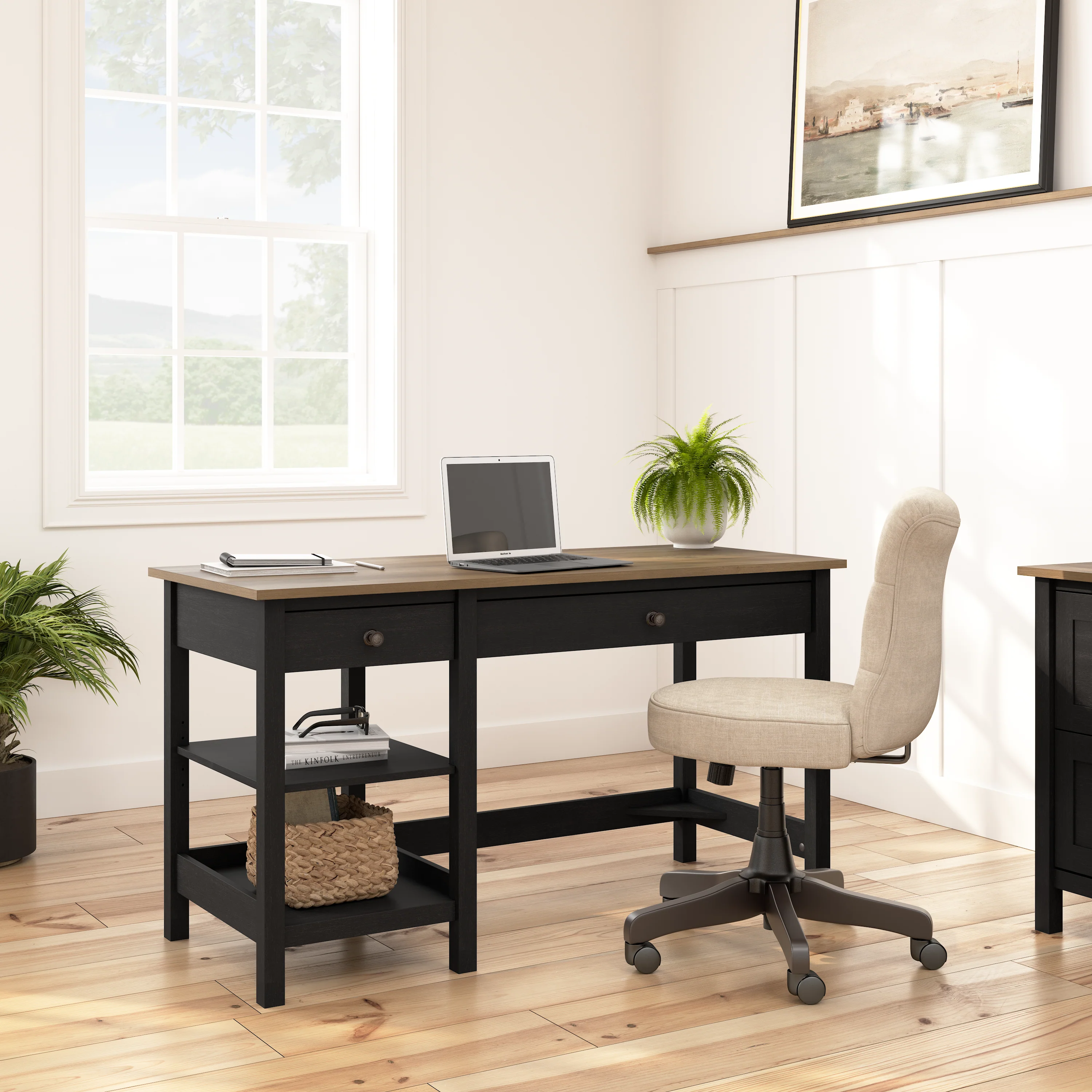 Mayfield 54W Computer Desk with Shelves